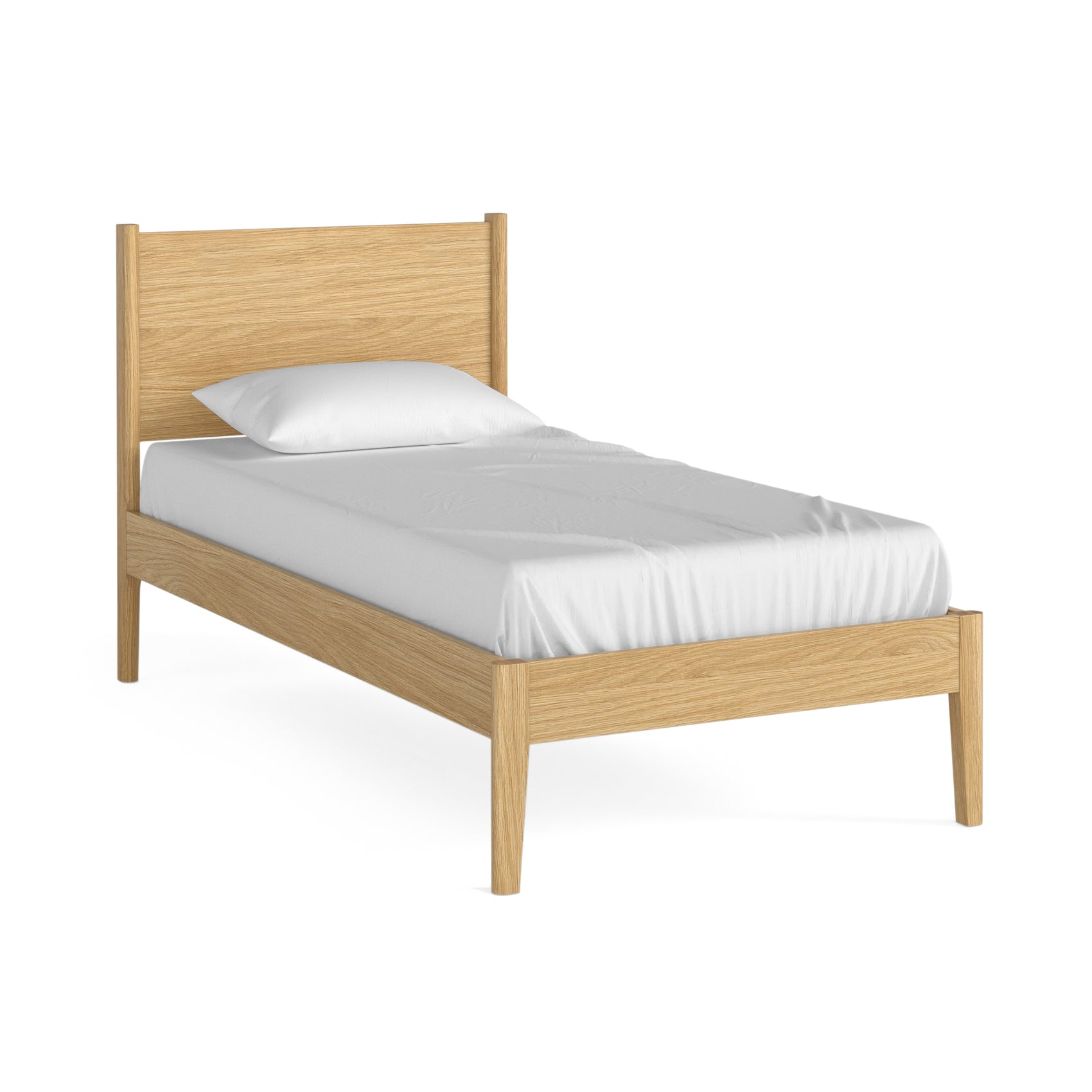 Madison Natural Oak Wood 3' Single Bed Panelled