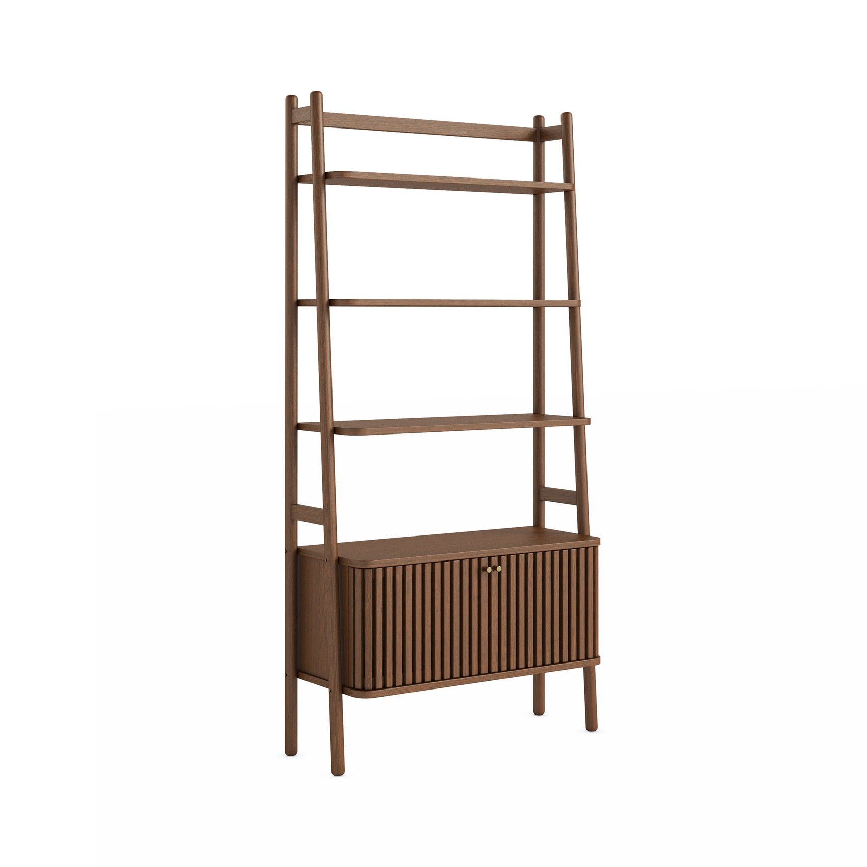 Colton Brown Wood Storage Display Unit Cabinet