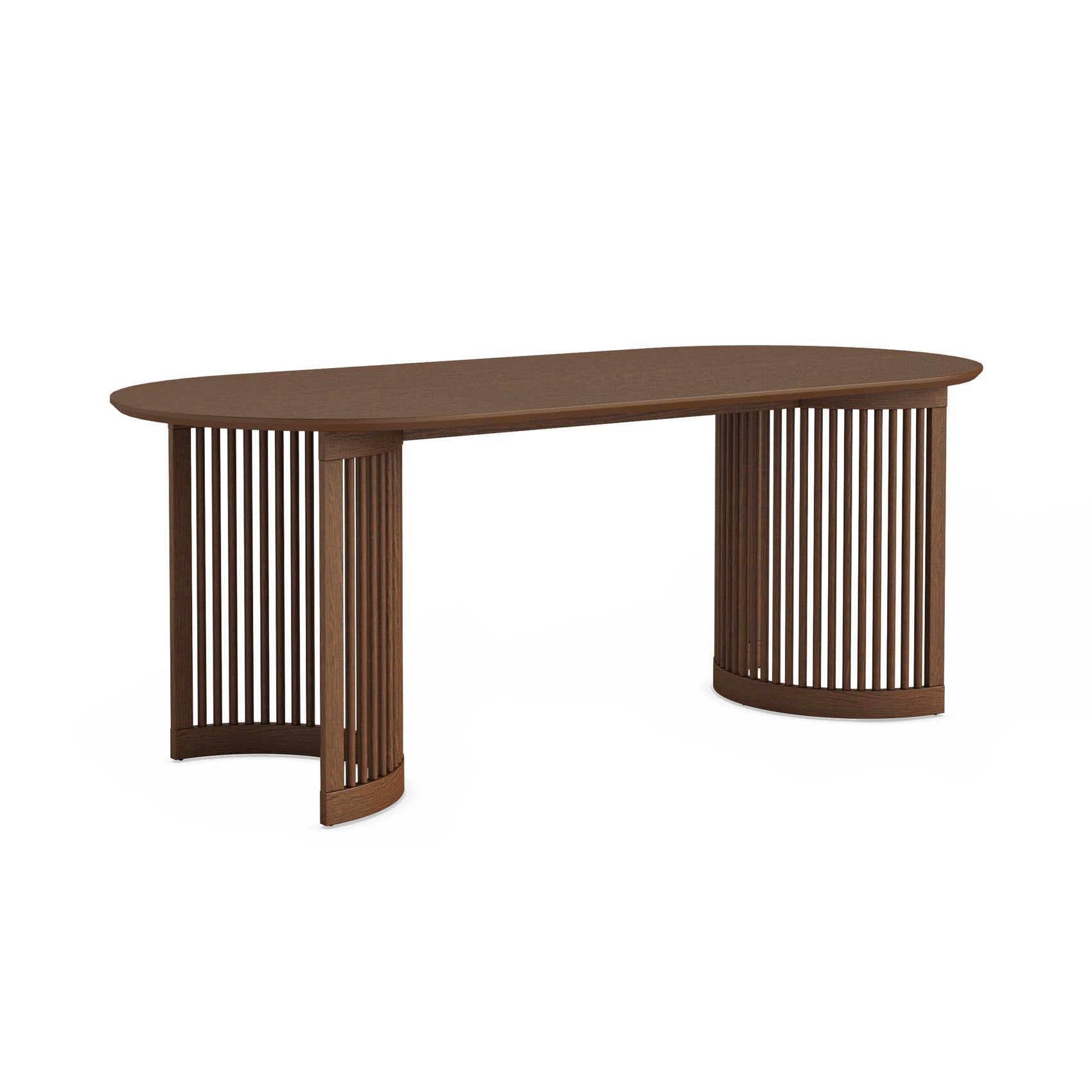 Colton Brown Wood Oval Dining Table