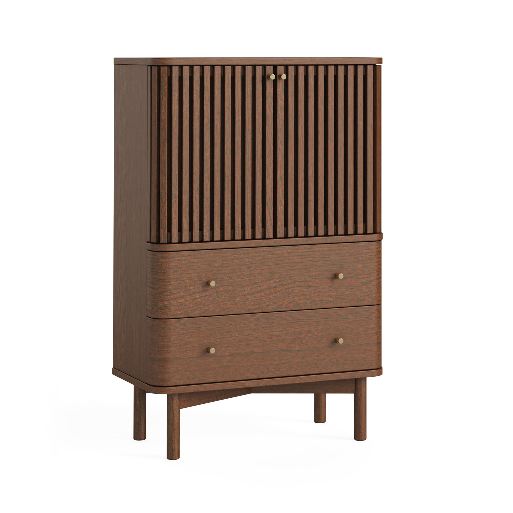 Colton Brown Wood Tall Cabinet