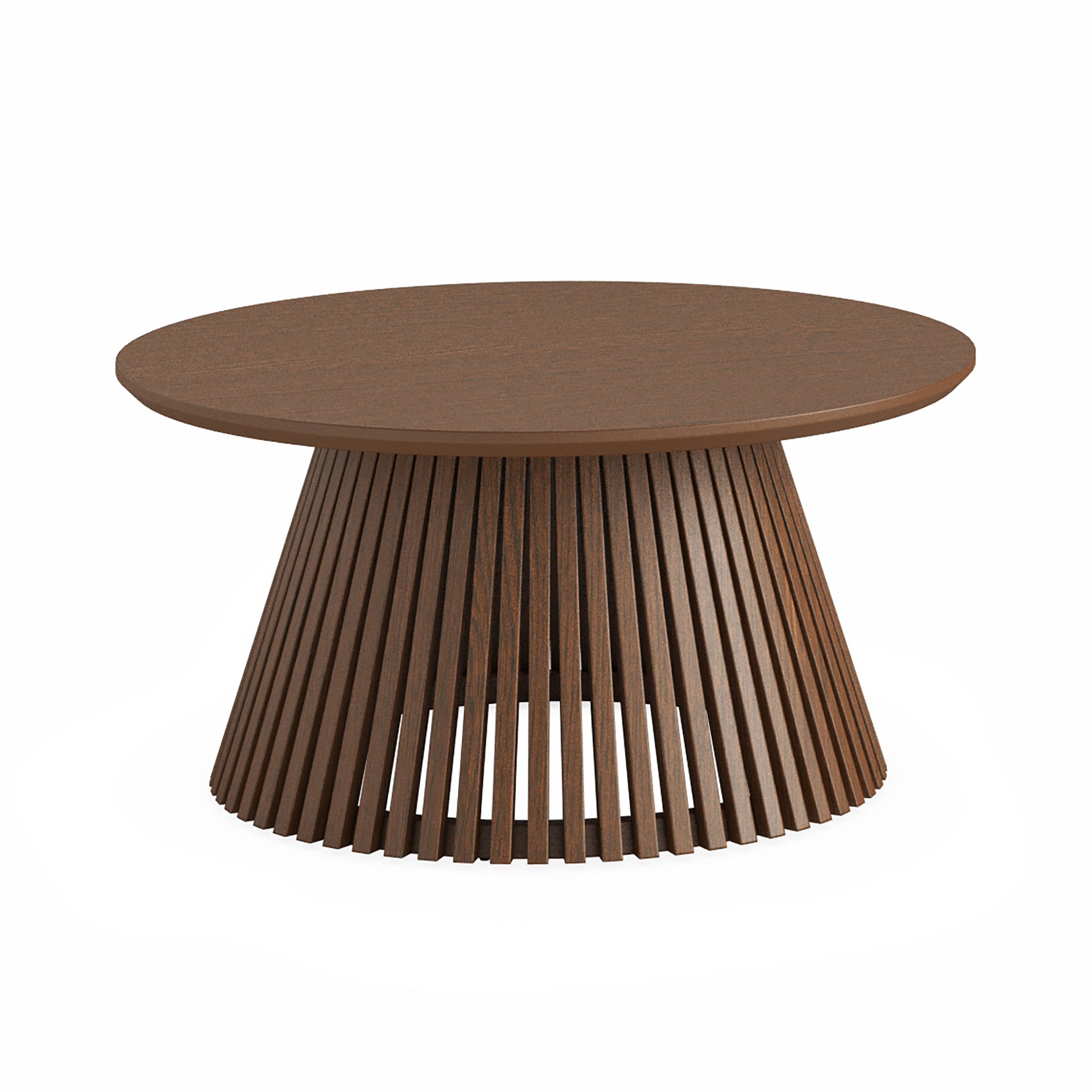 Colton Brown Wood Round Coffee Table