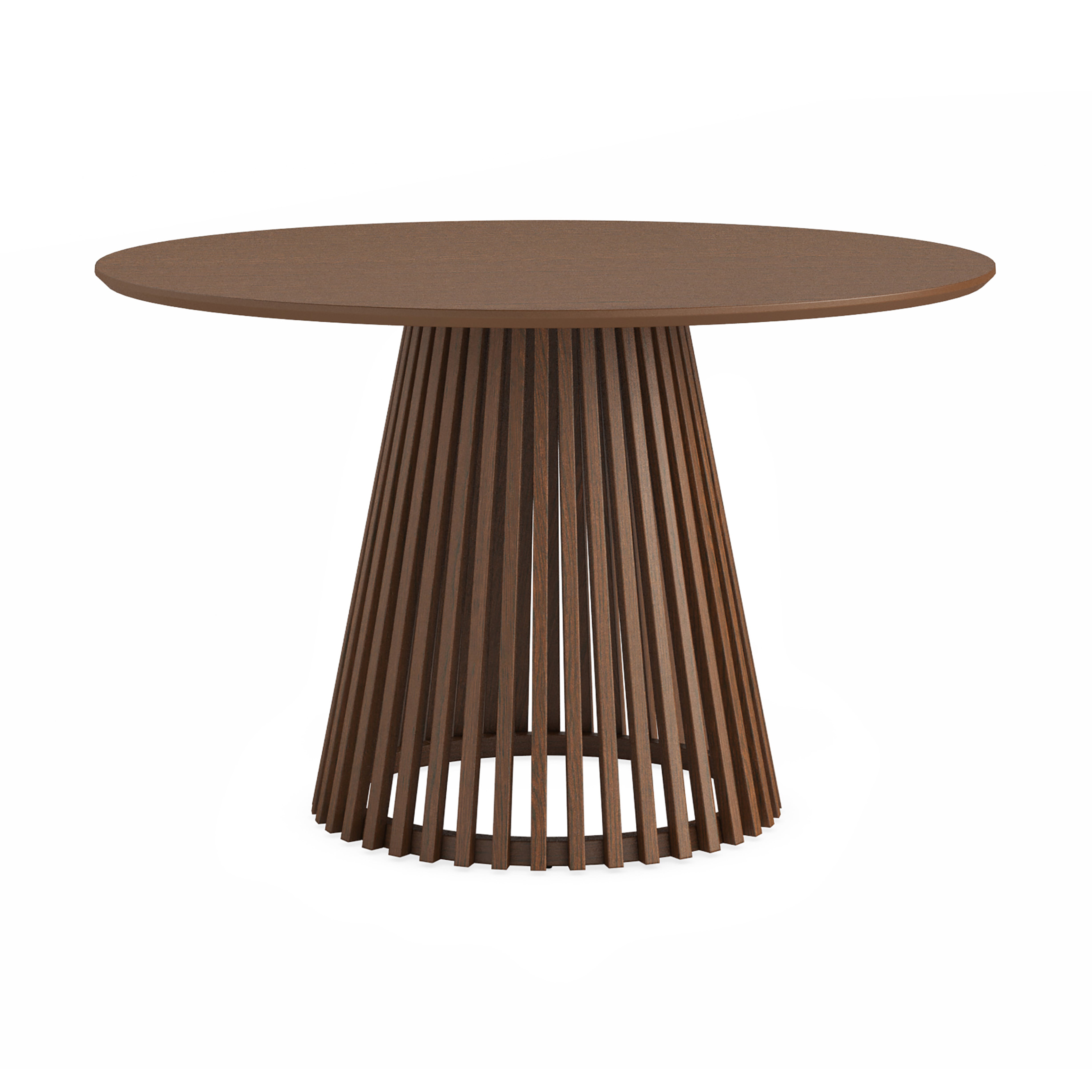Colton Brown Wood Round Dining Table 120cm