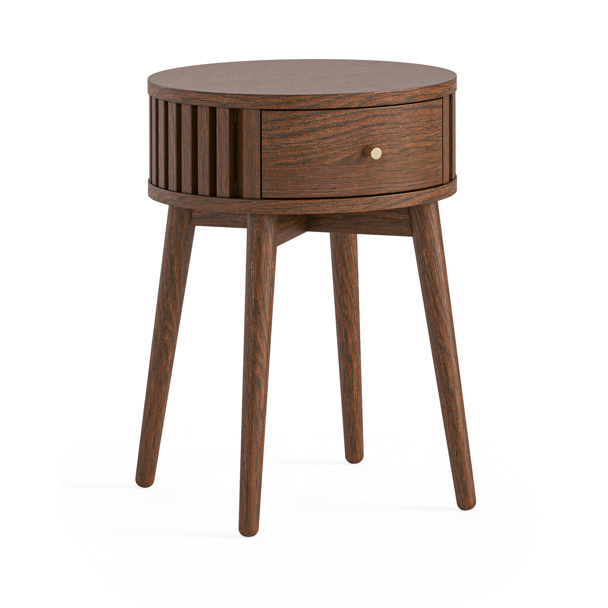 Colton Brown Wood Round Side Table