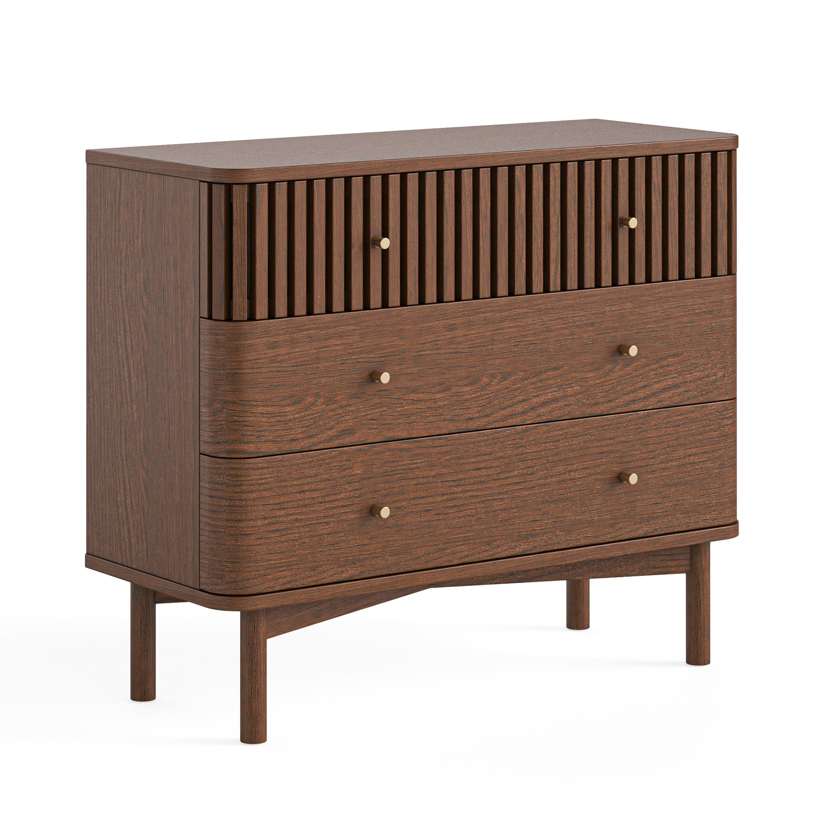 Colton Brown Wood Chest 3 Drawer