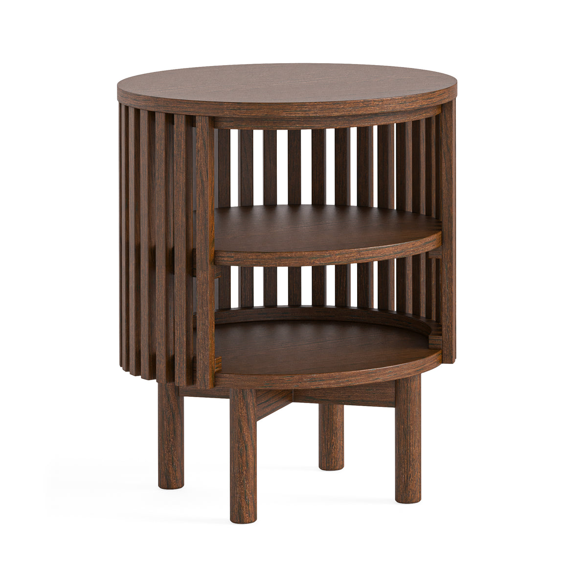Colton Brown Wood Open Side Table