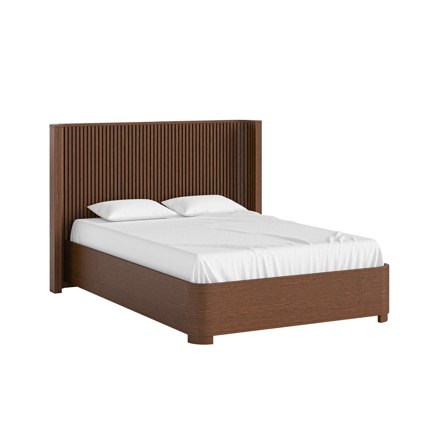Colton Brown Wood Double Bed