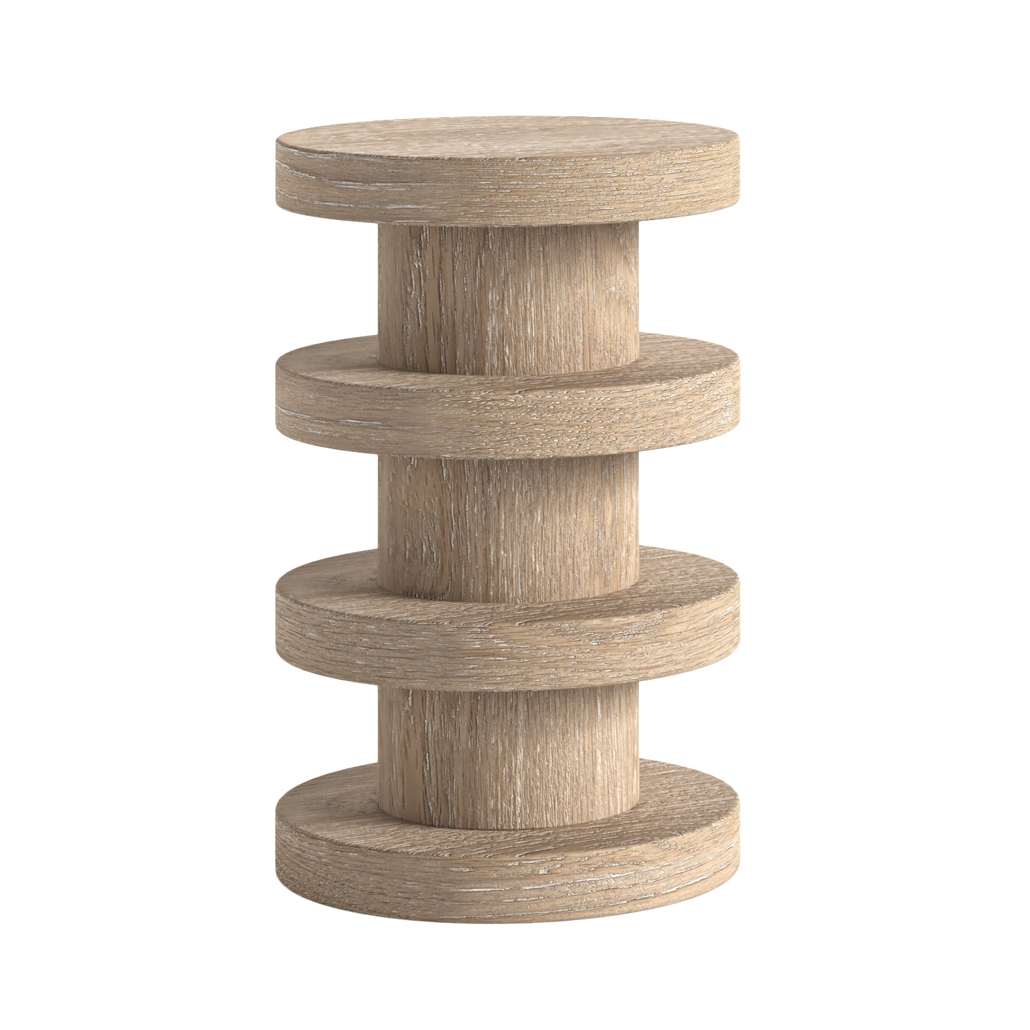 Brooklyn Oak Wood Bobbin Side Table