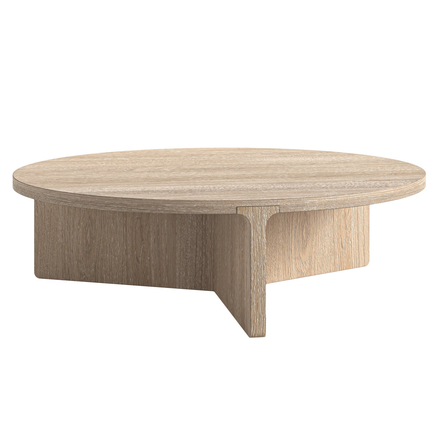 Brooklyn Oak Wood Round Coffee Table 120cm