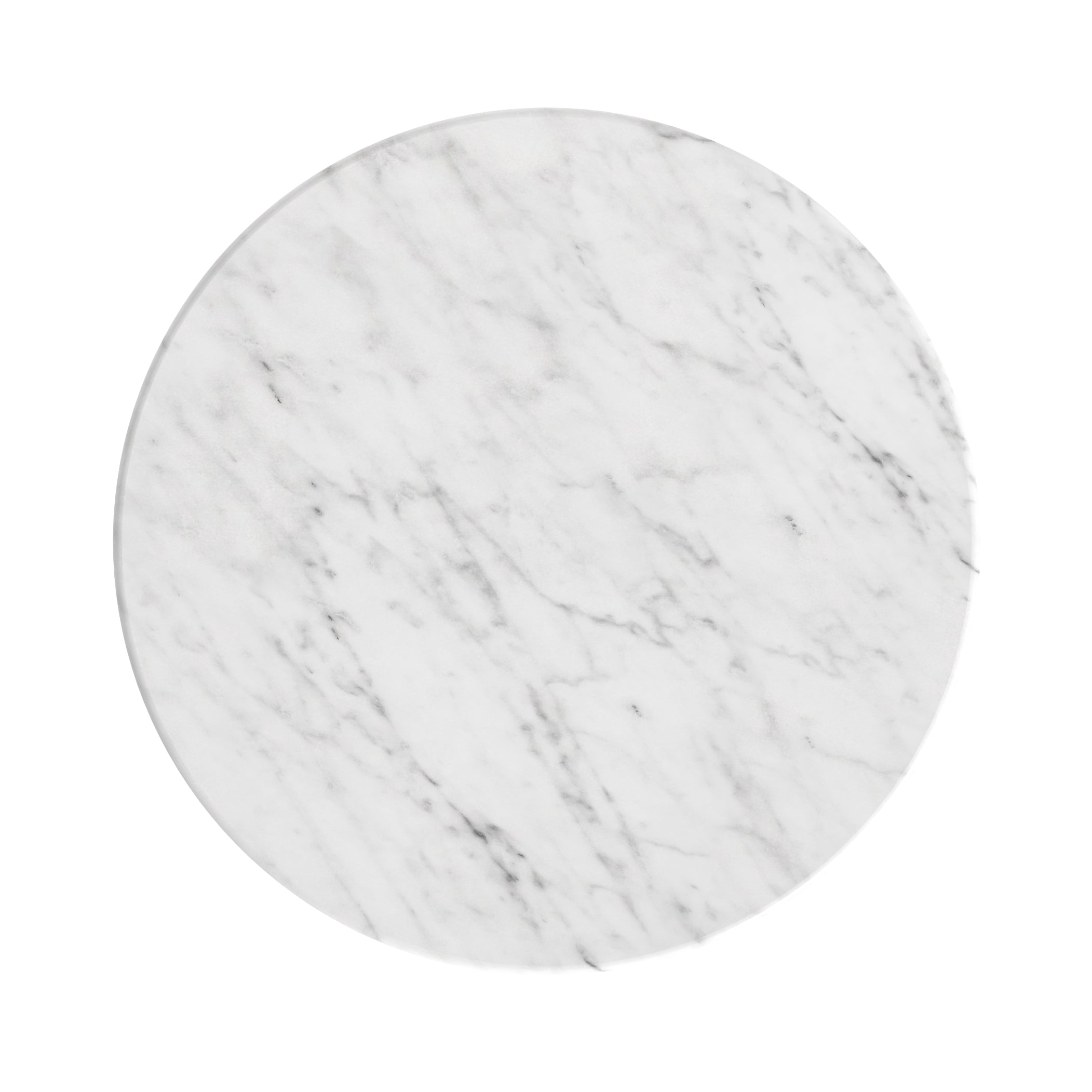 Brooklyn Oak Wood & White Marble Round Coffee Table