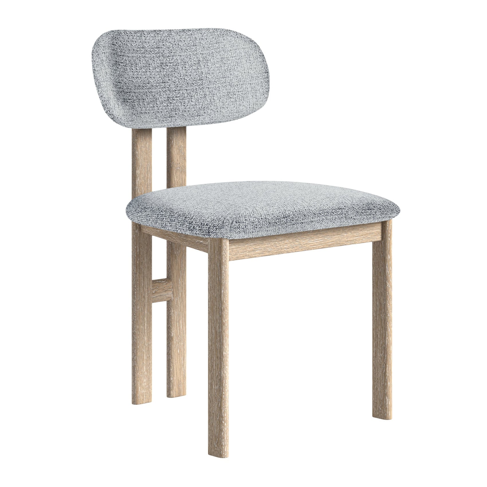 Brooklyn Grey Boucle & Oak Wood Dining Chair