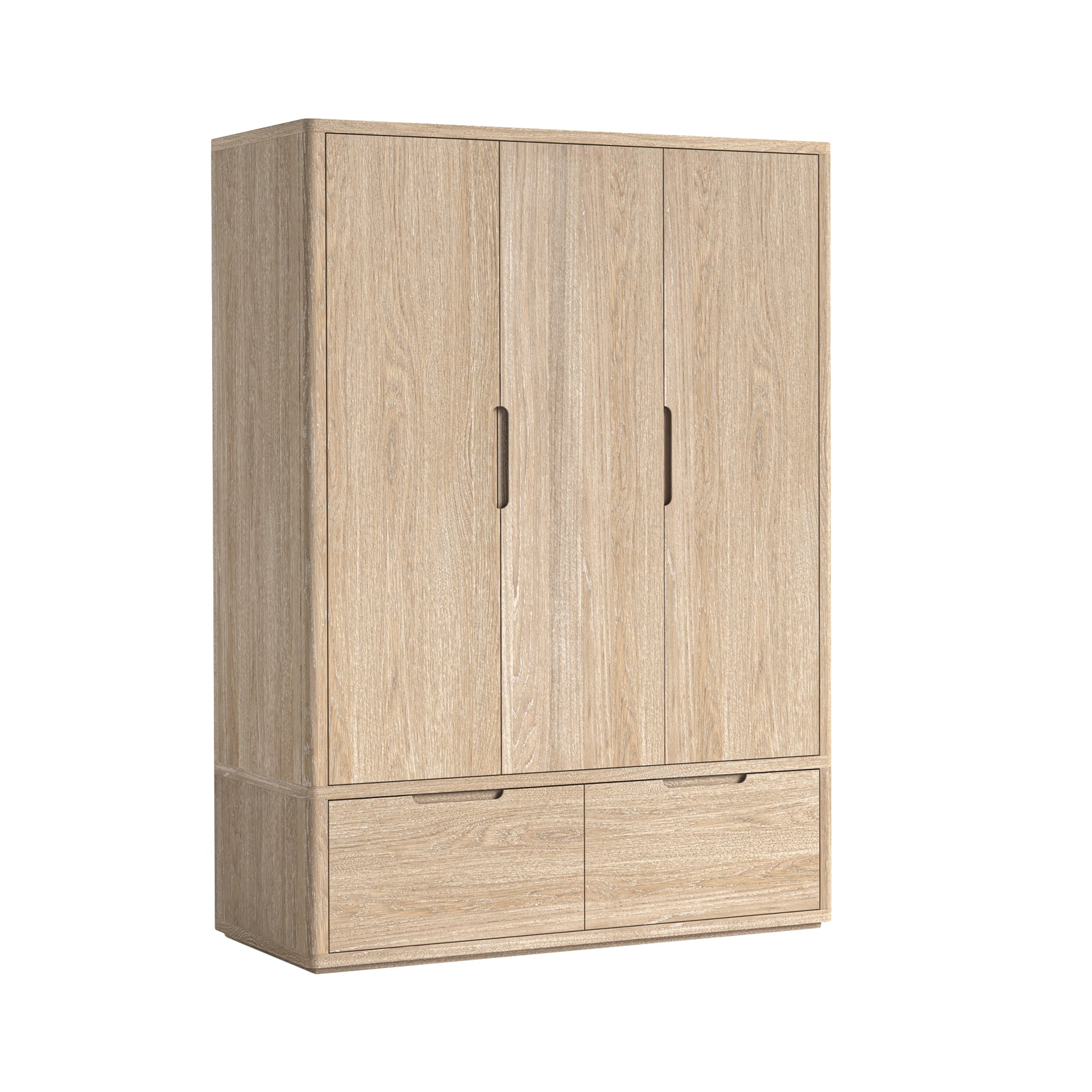 Brooklyn Oak Wood Triple Wardrobe Top