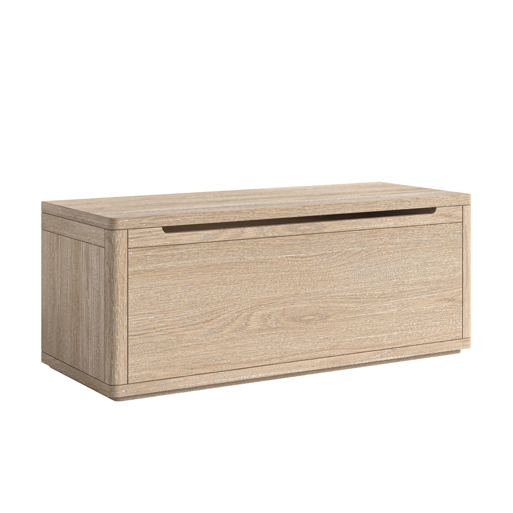 Brooklyn Oak Wood Blanket Box