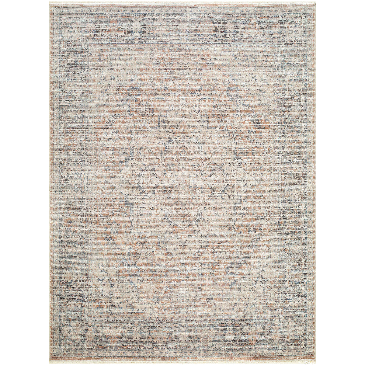 Maria Elena by Galey Alix Brown & Beige Vintage Boho Fringe Rug
