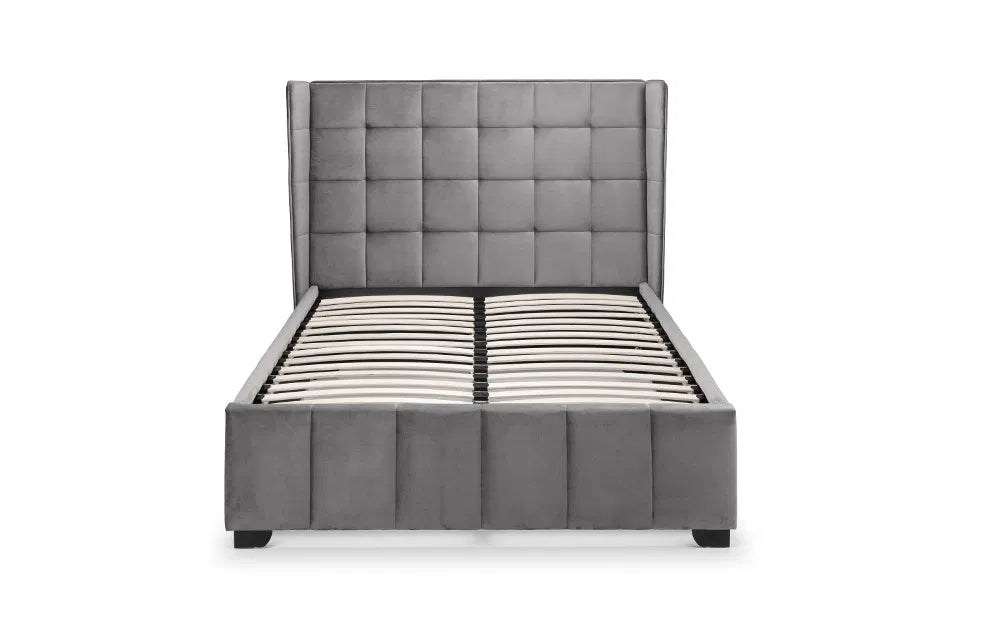 Roscose Light Grey Velvet King Bed