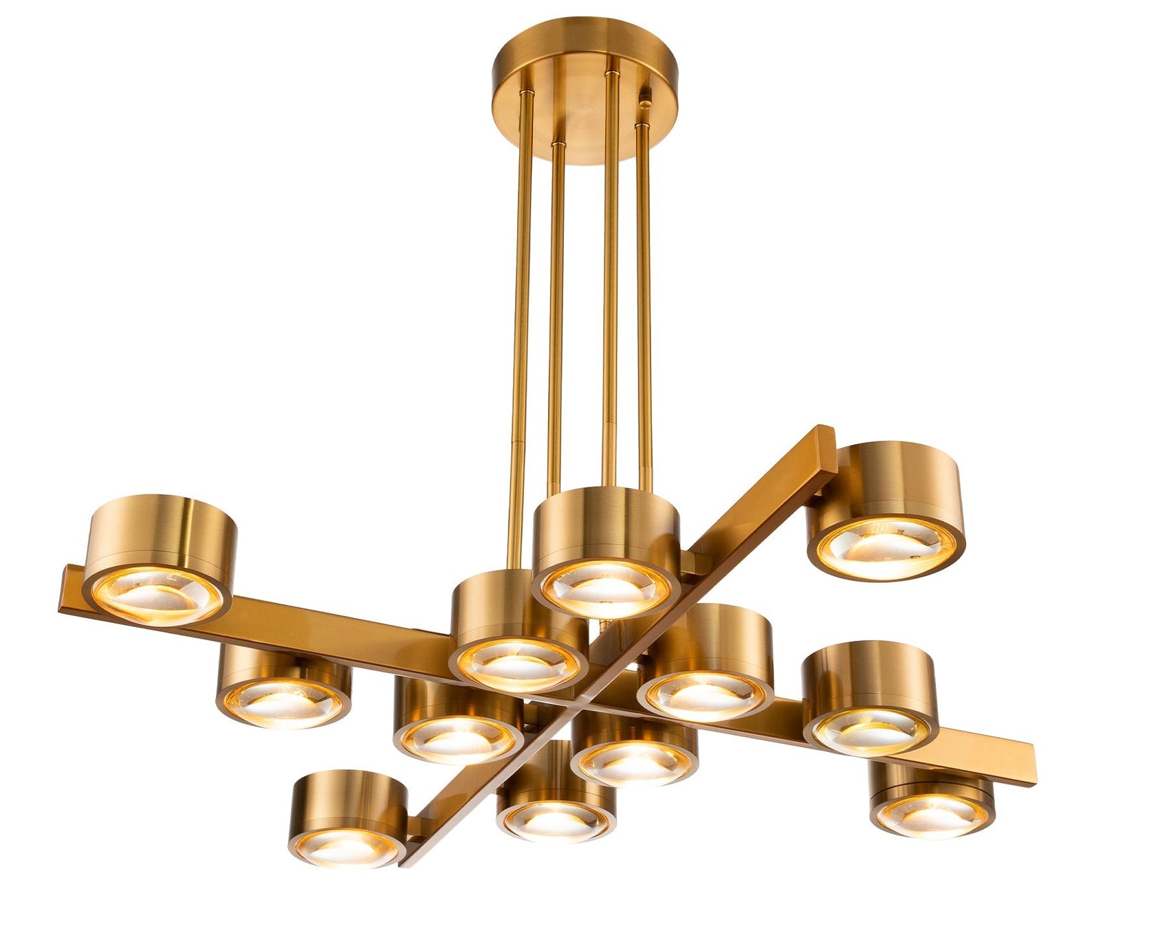 Bloom Antique Brass & Clear Glass Pendant Light