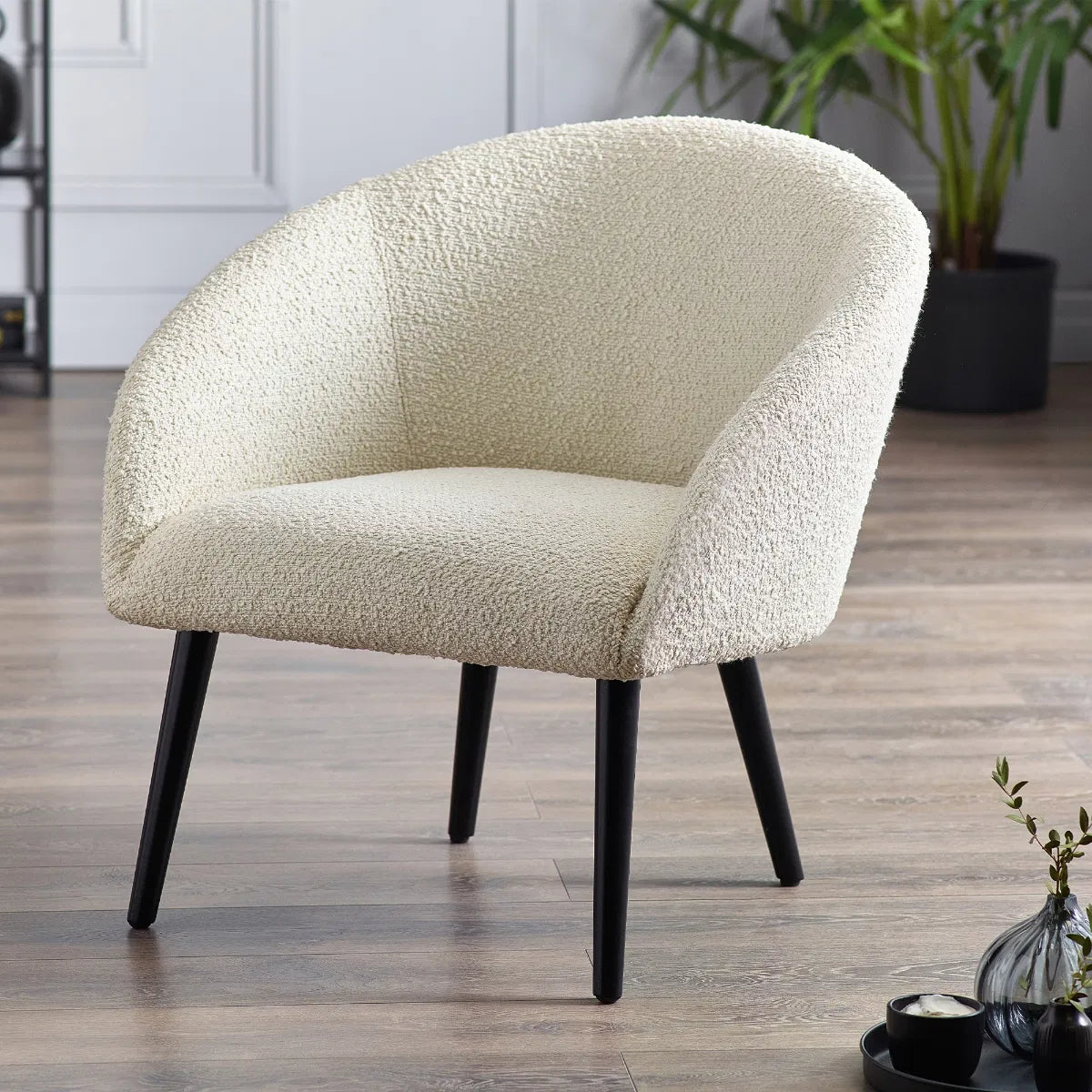 Panna Ivory Boucle Accent Chair