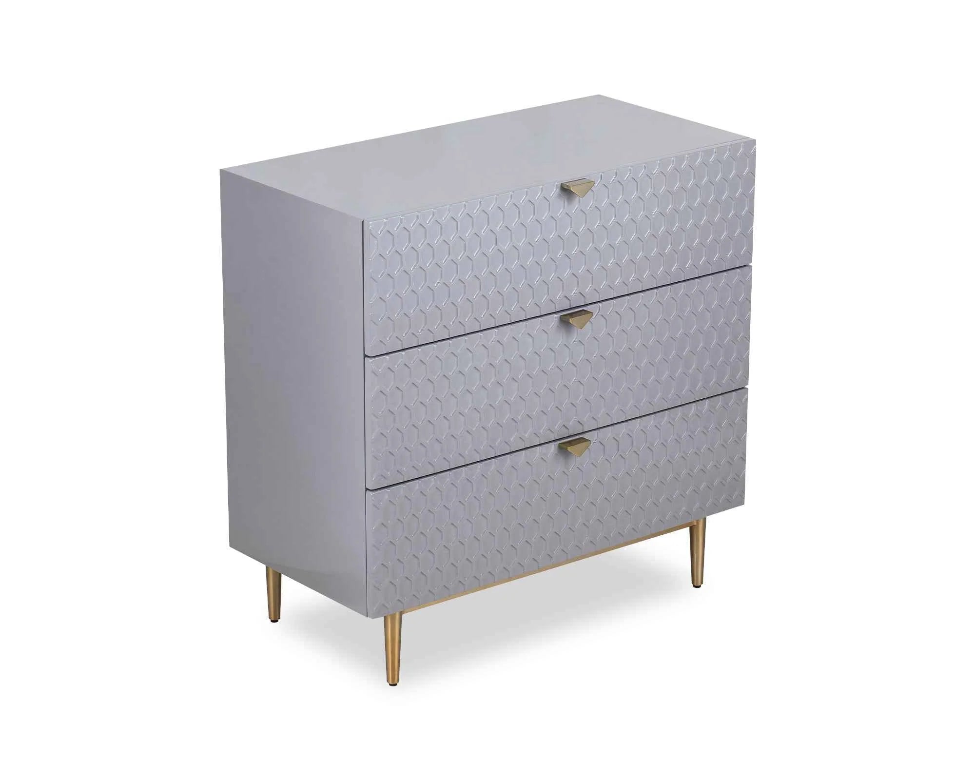 Bolero Grey High Gloss Chest of Drawers