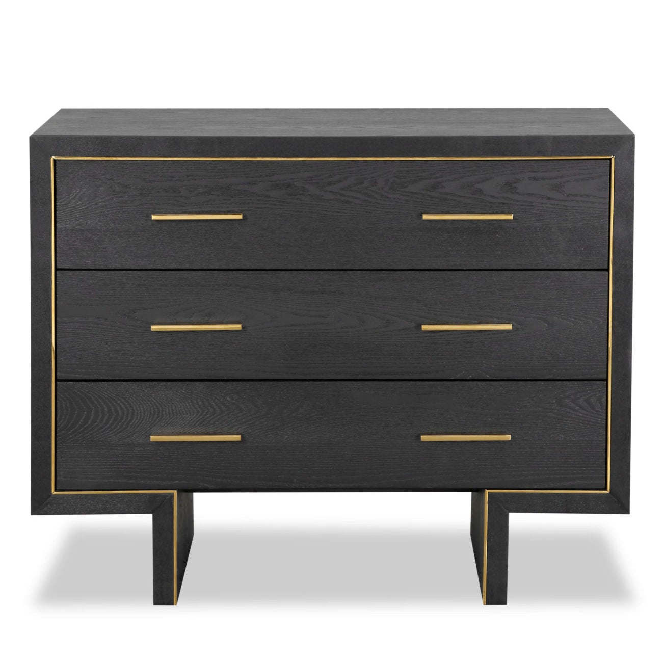 Tigur Black Ash Wood Chest of Drawers