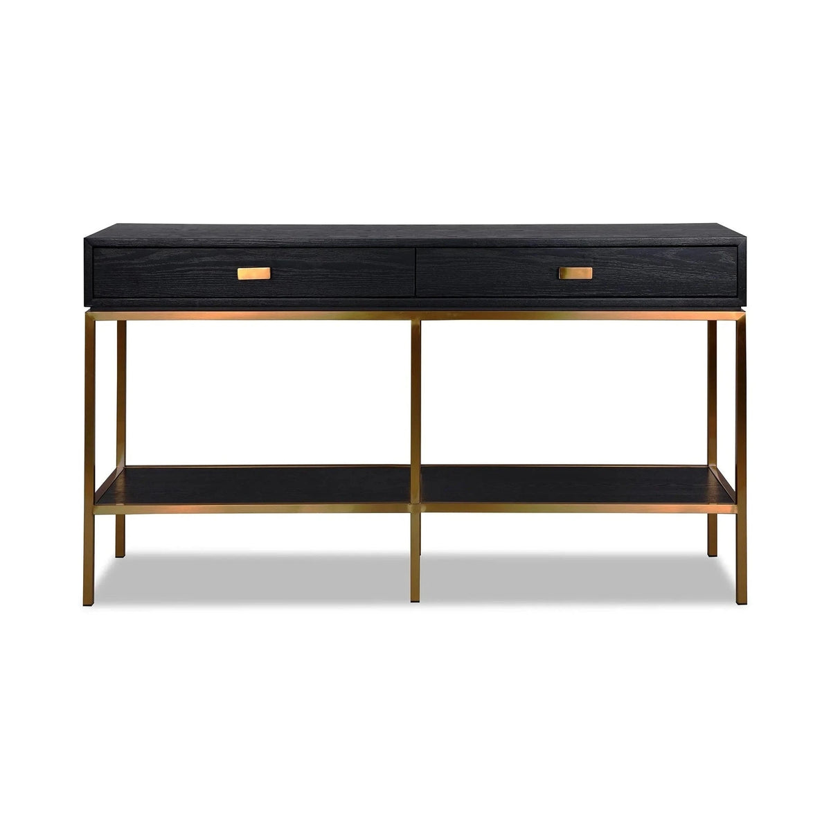 Levi Black Wood & Gold Console Table