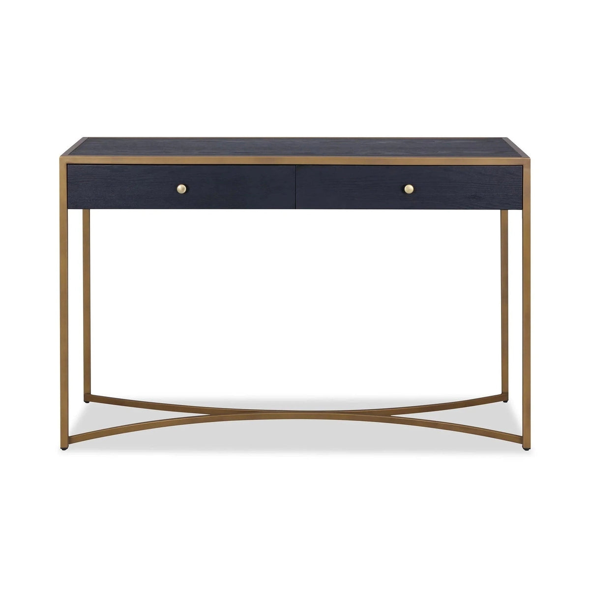 Rivoli Black Wood & Gold Dressing Table