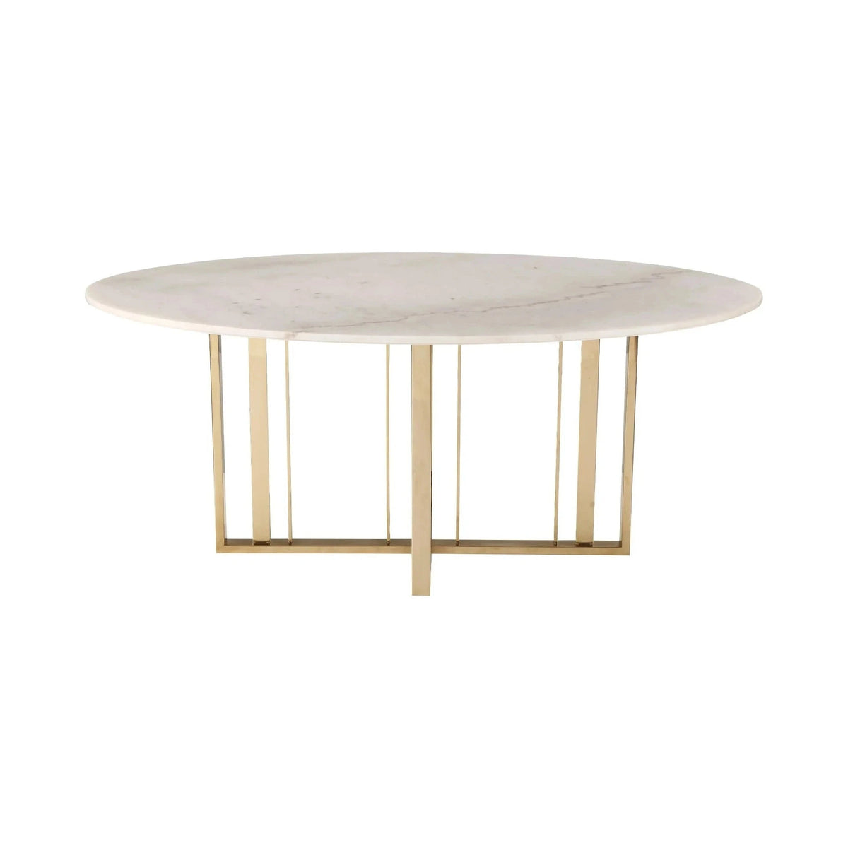 Fenty White Marble Dining Table