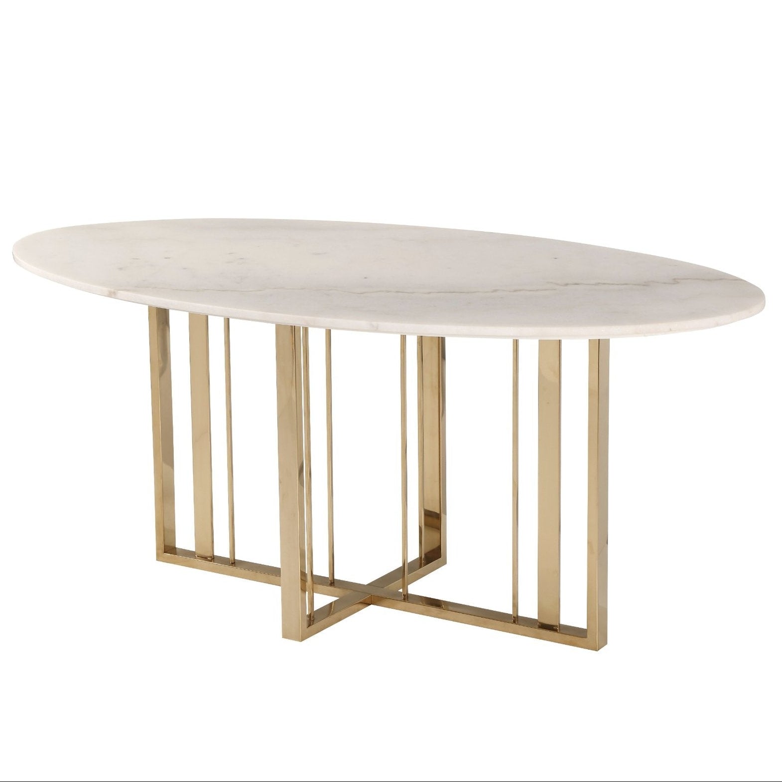 Fenty White Marble Dining Table