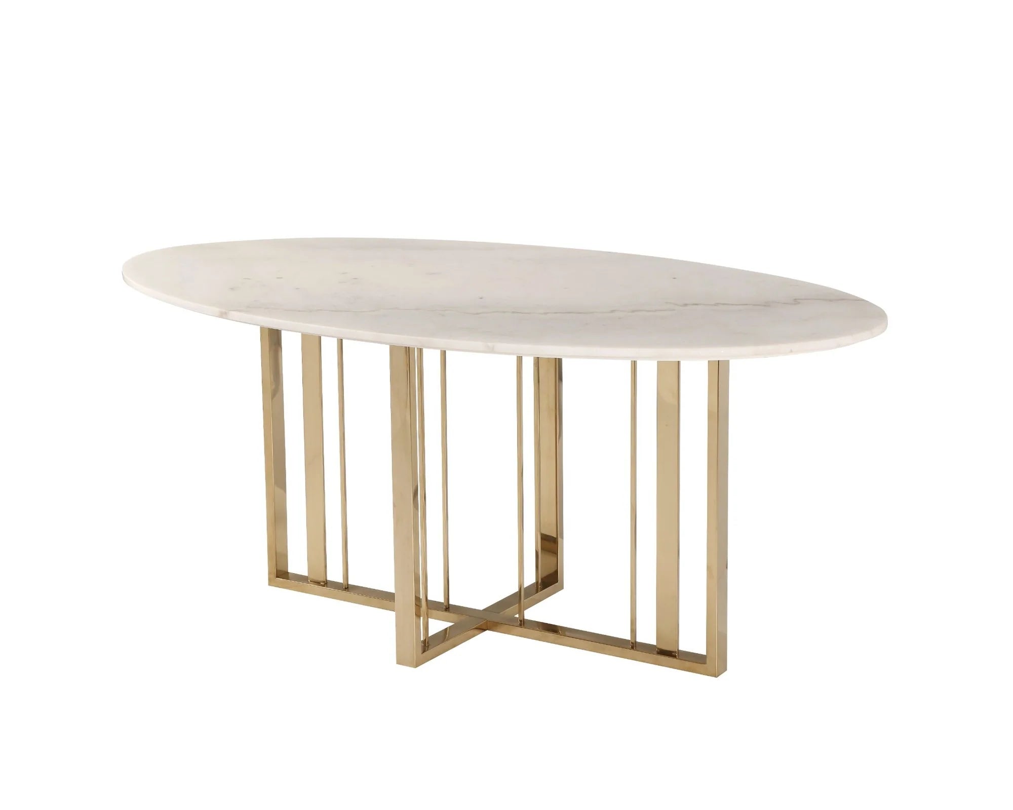Fenty White Marble Dining Table