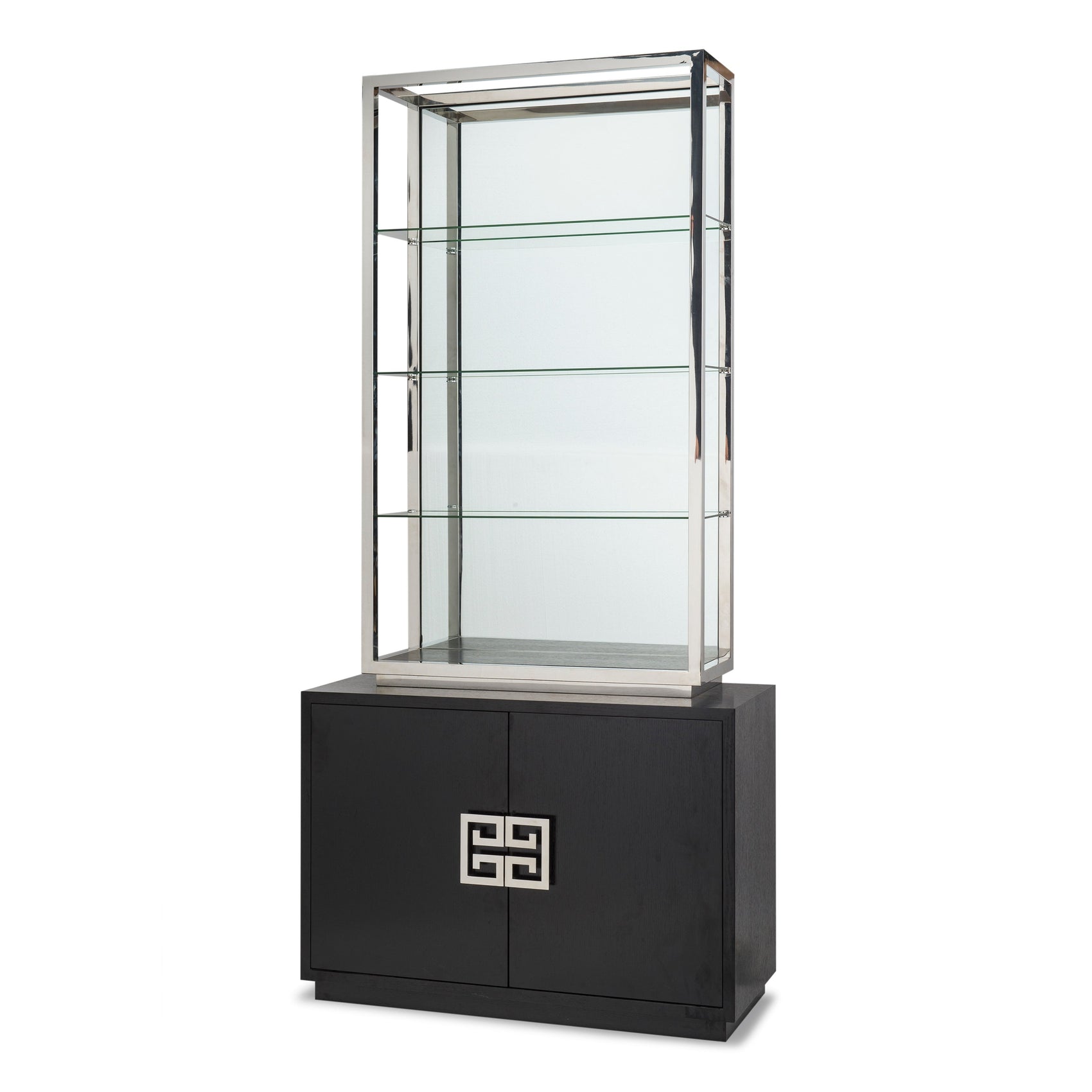 Nobbu Black Ash & Stainless Steel Display Unit