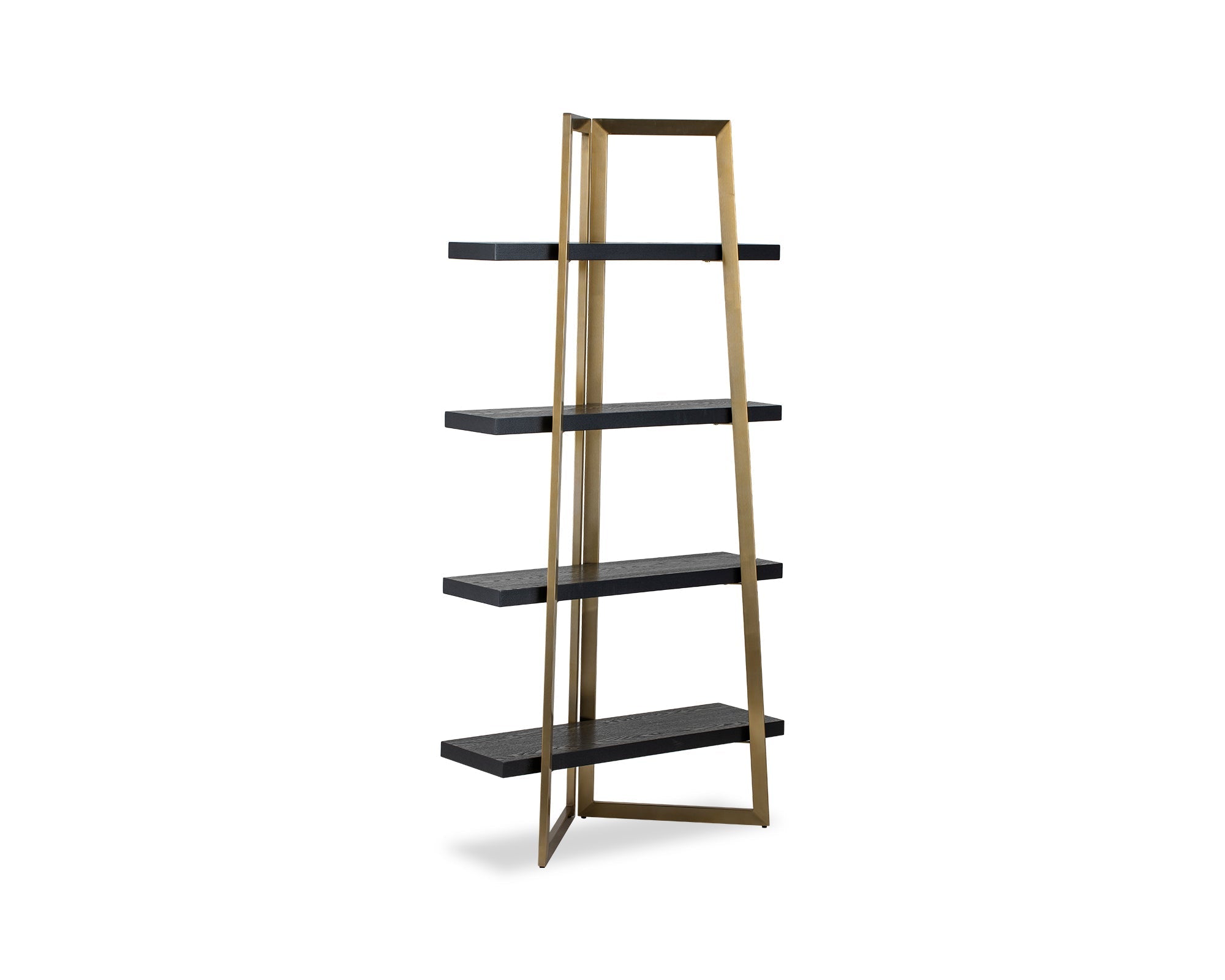 Andaz Display Unit - Black Ash Wood & Brushed Brass