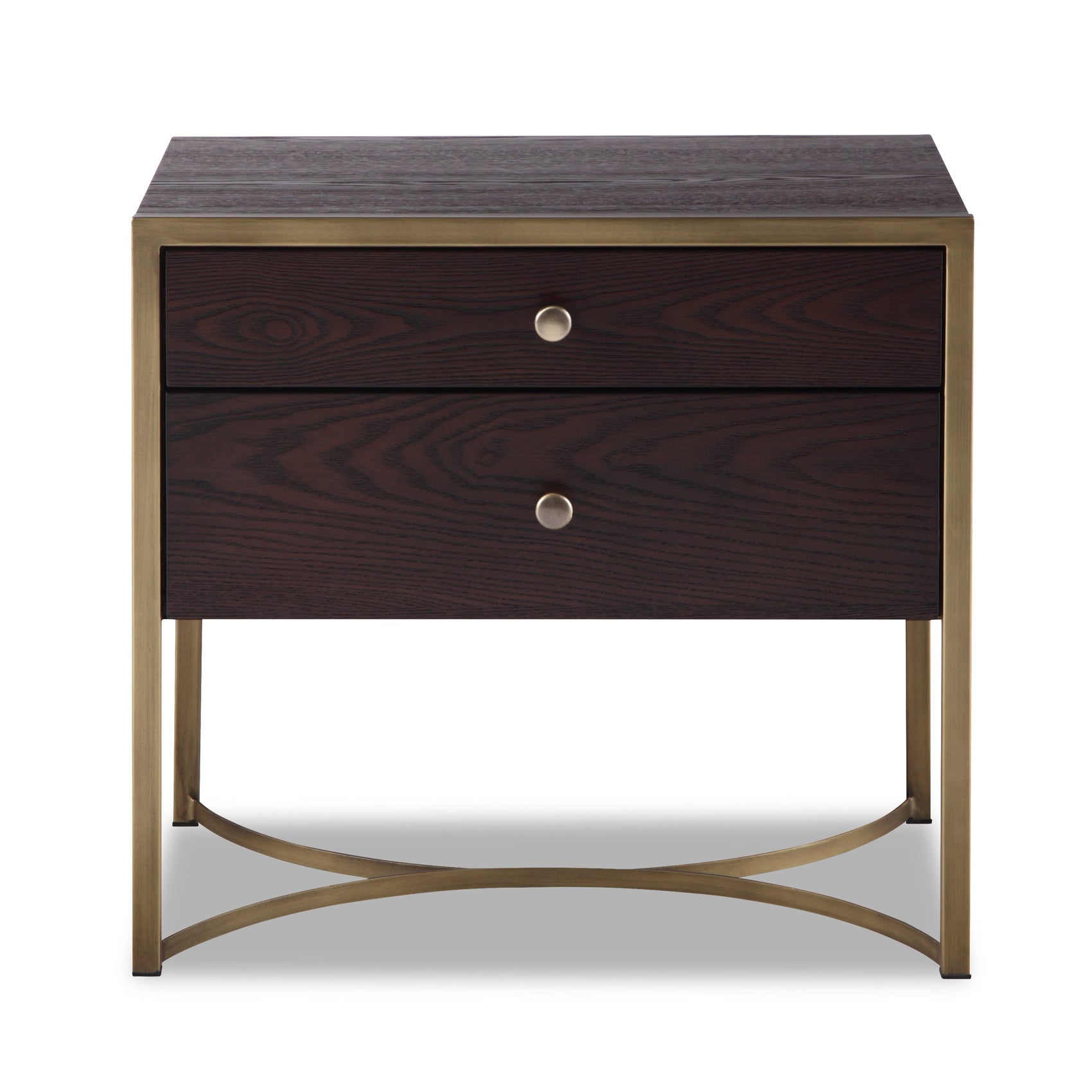 Rivoli Chocolate Ash Wood Bedside Table