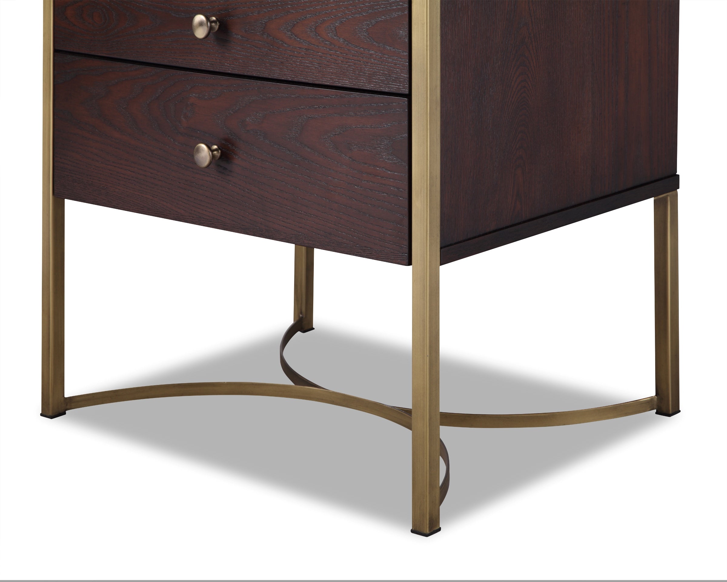 Rivoli Chocolate Ash Wood Bedside Table