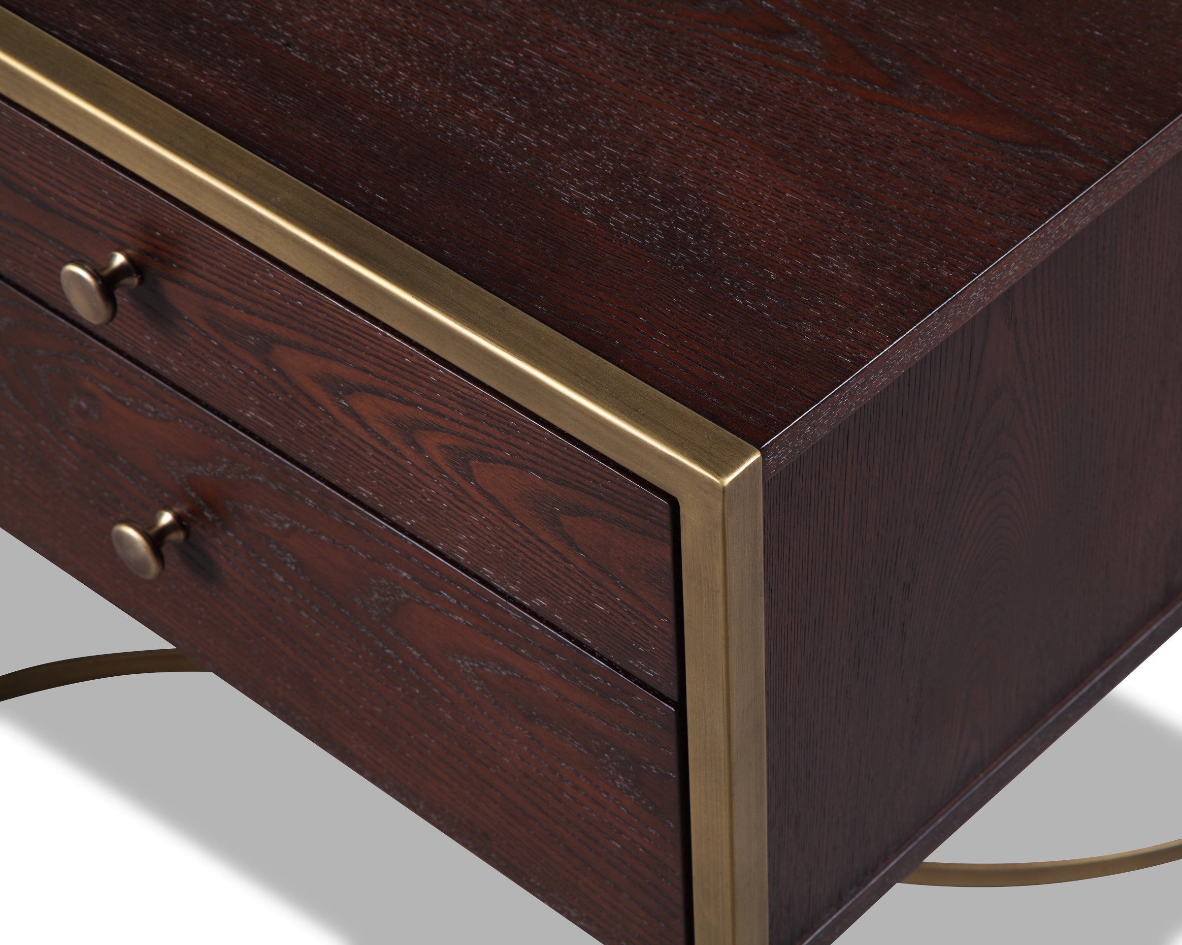 Rivoli Chocolate Ash Wood Bedside Table