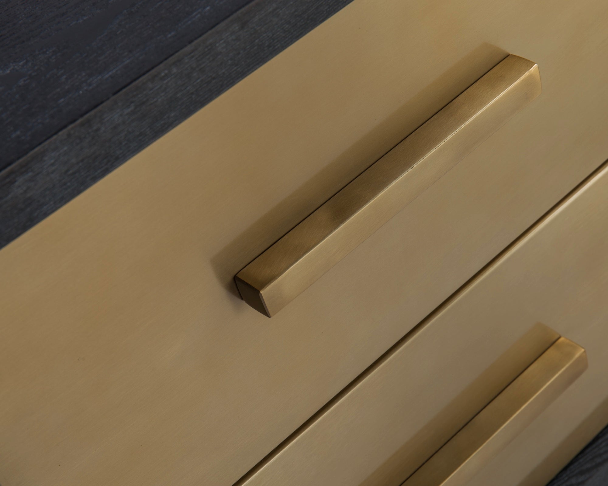 Camden Bedside Table II - Ebony Ash & Brushed Brass