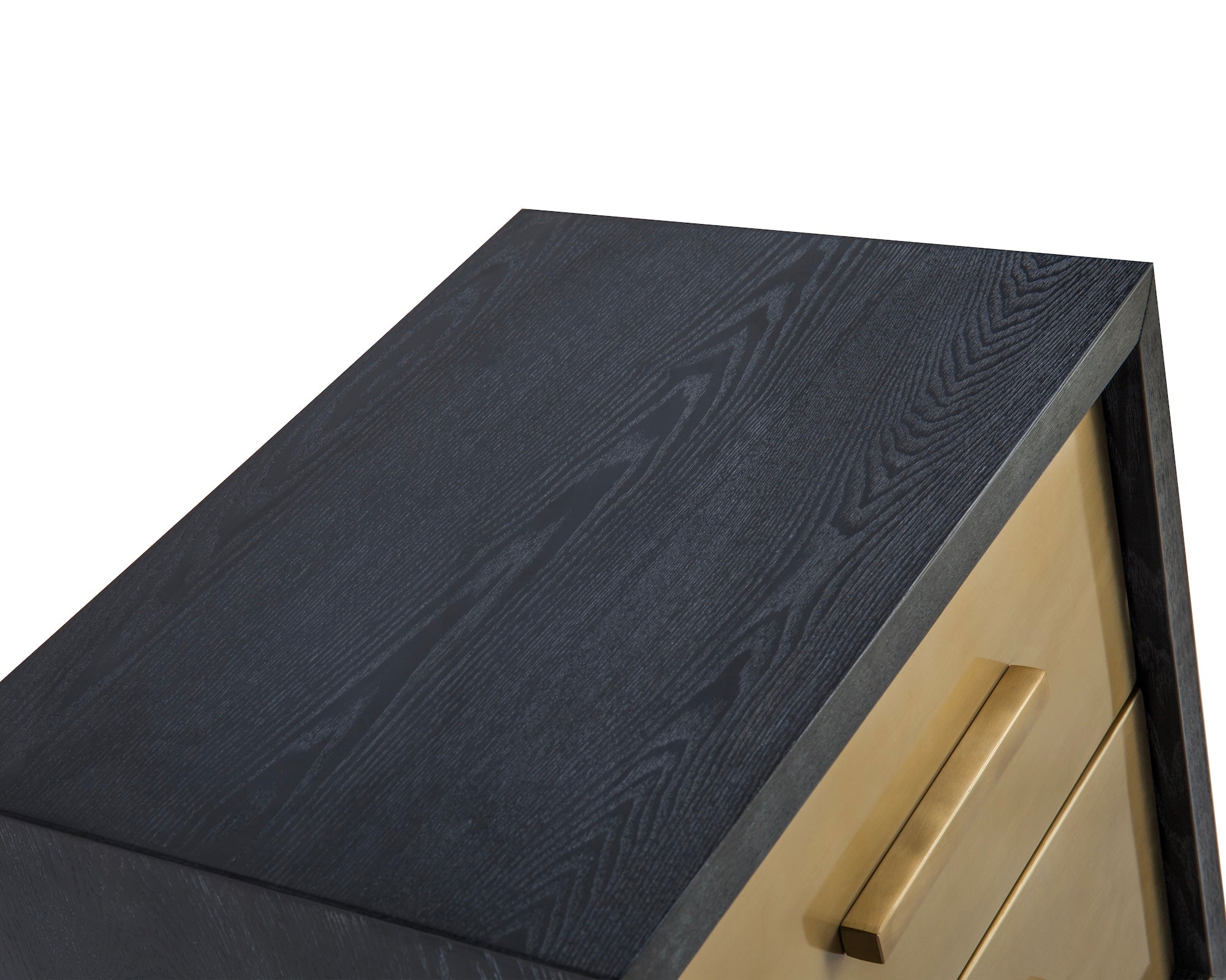 Camden Bedside Table II - Ebony Ash & Brushed Brass