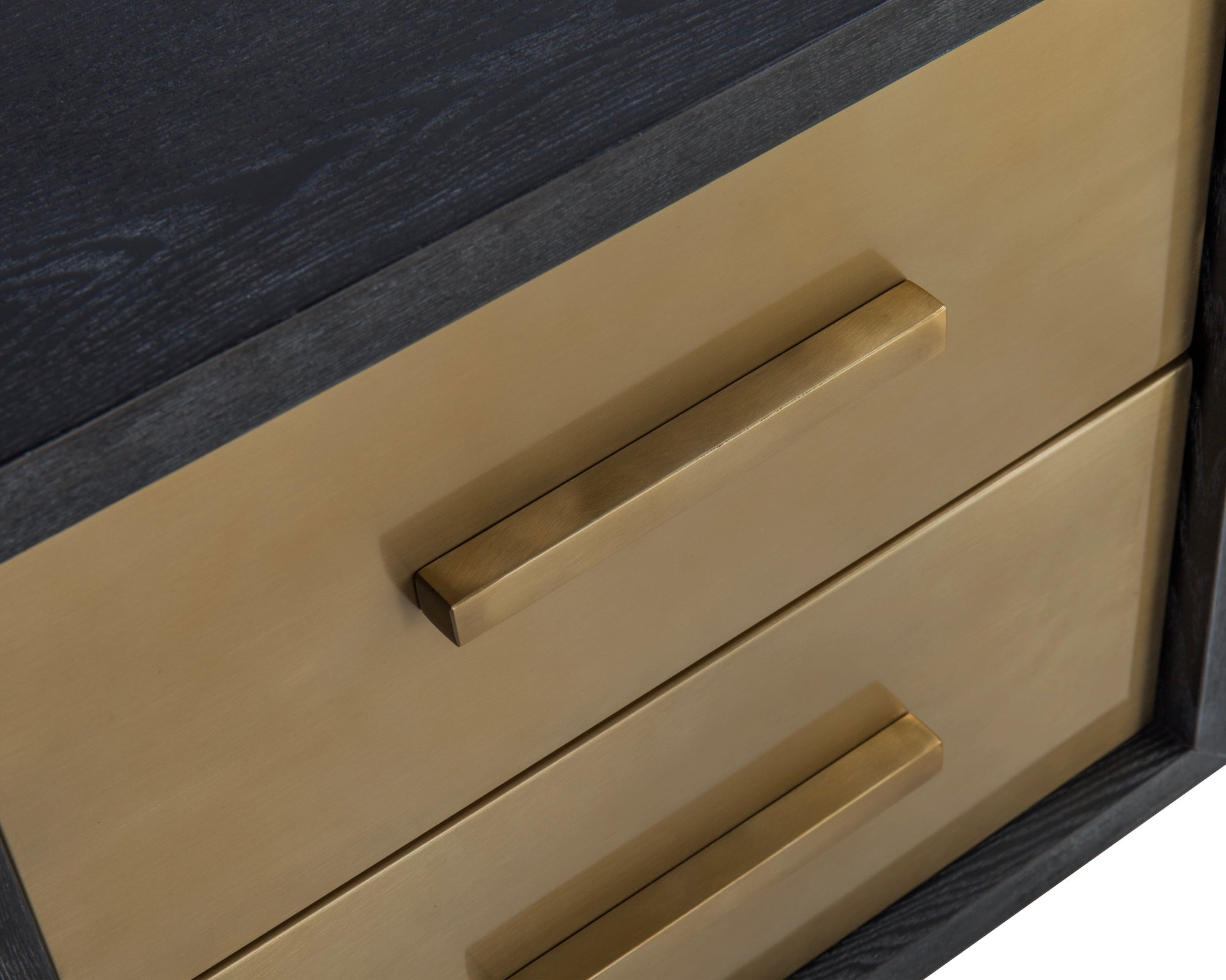 Camden Bedside Table II - Ebony Ash & Brushed Brass