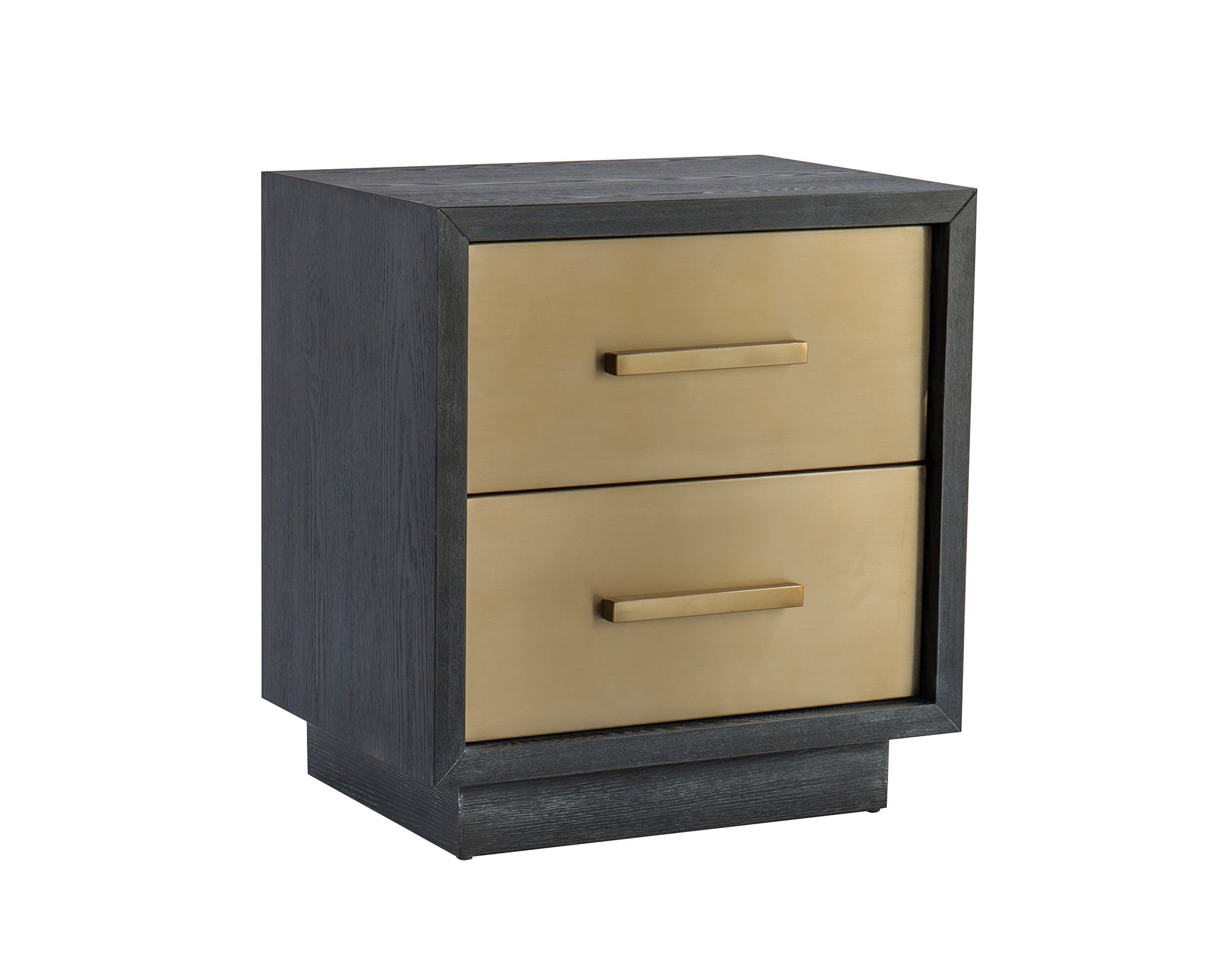 Camden Bedside Table II - Ebony Ash & Brushed Brass