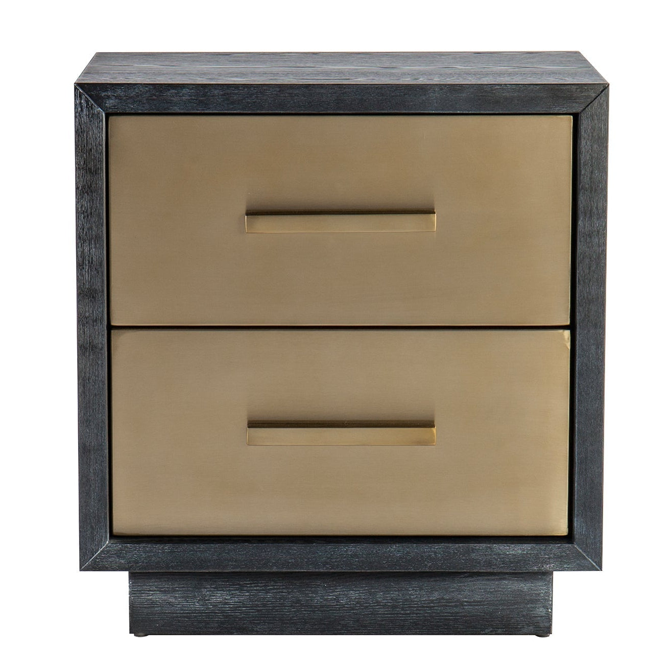 Camden Ebony Ash & Brushed Brass Bedside Table II