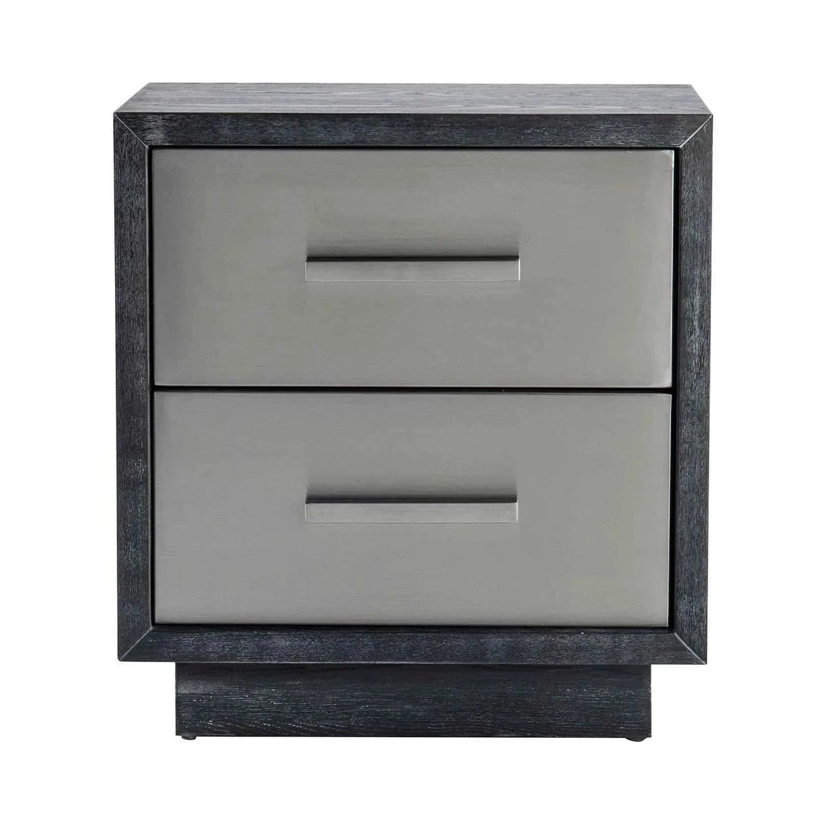 Camden Ebony Wood & Stainless Steel Bedside Table I