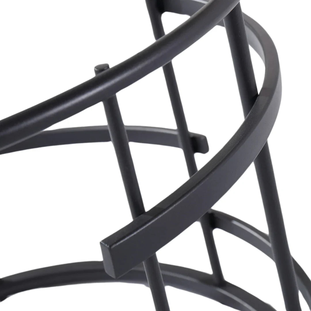 Viena Side Table - Clear Glass/Black
