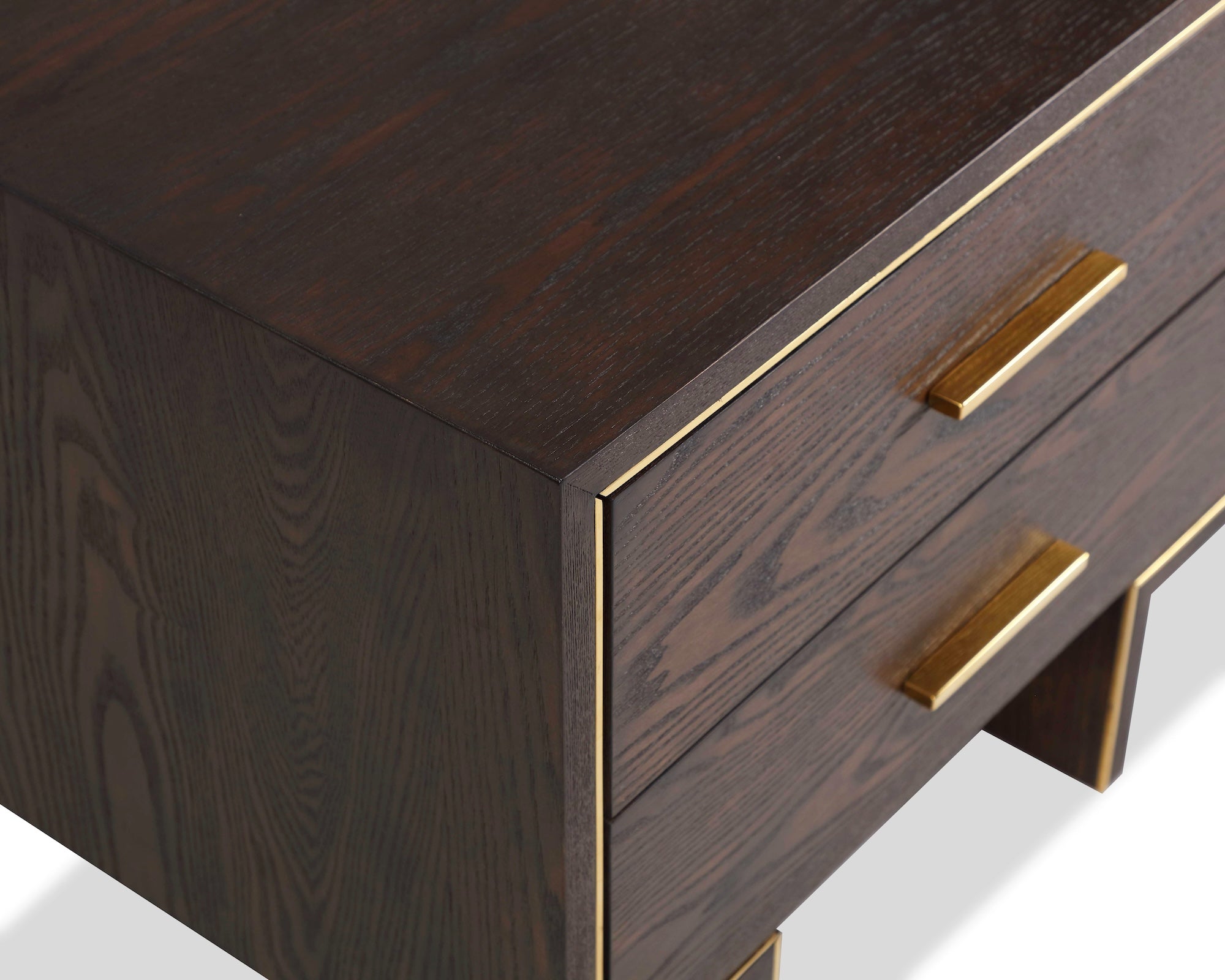 Tigur Bedside Table - Dark Brown