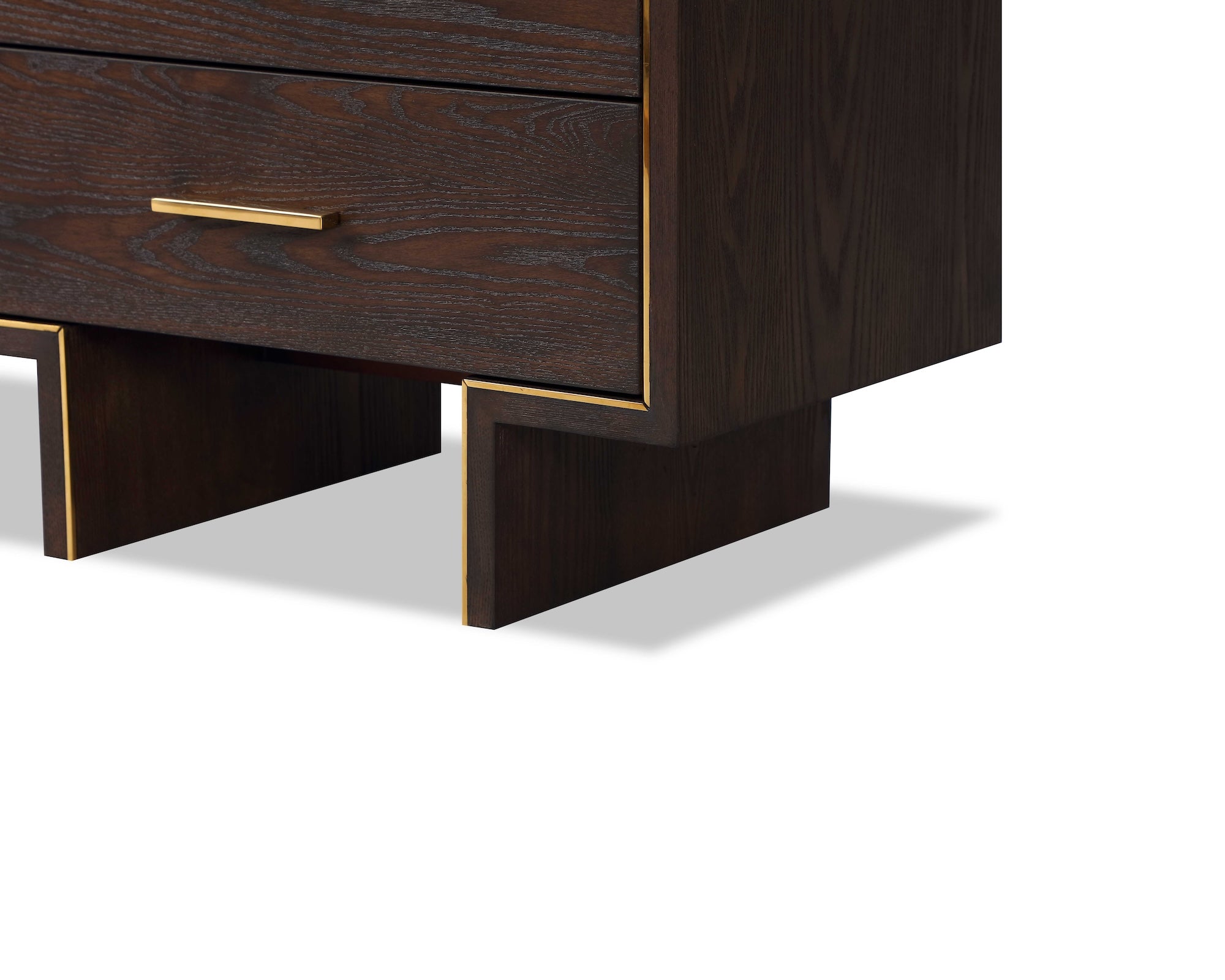 Tigur Bedside Table - Dark Brown