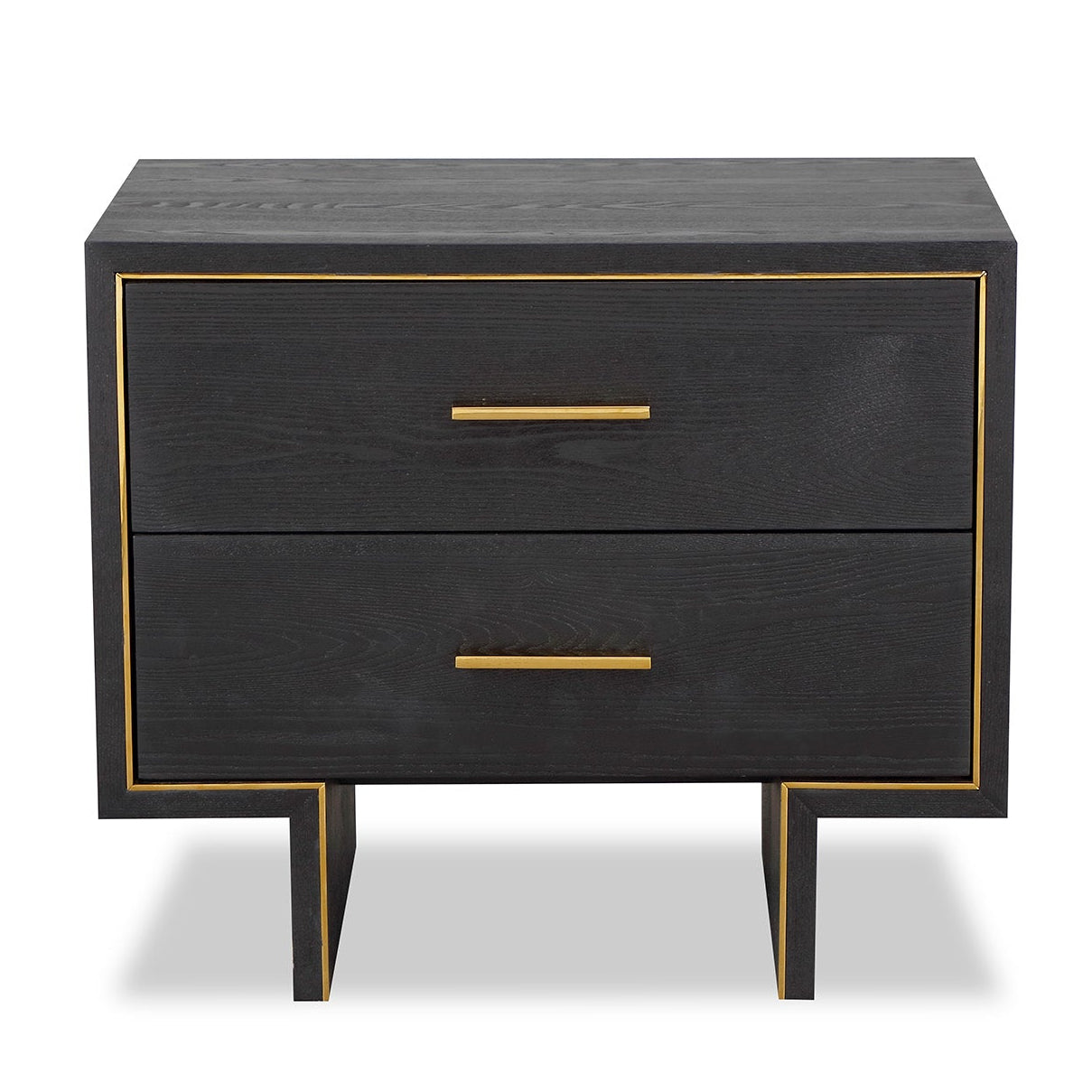 Tigur Black Ash Wood Bedside Table
