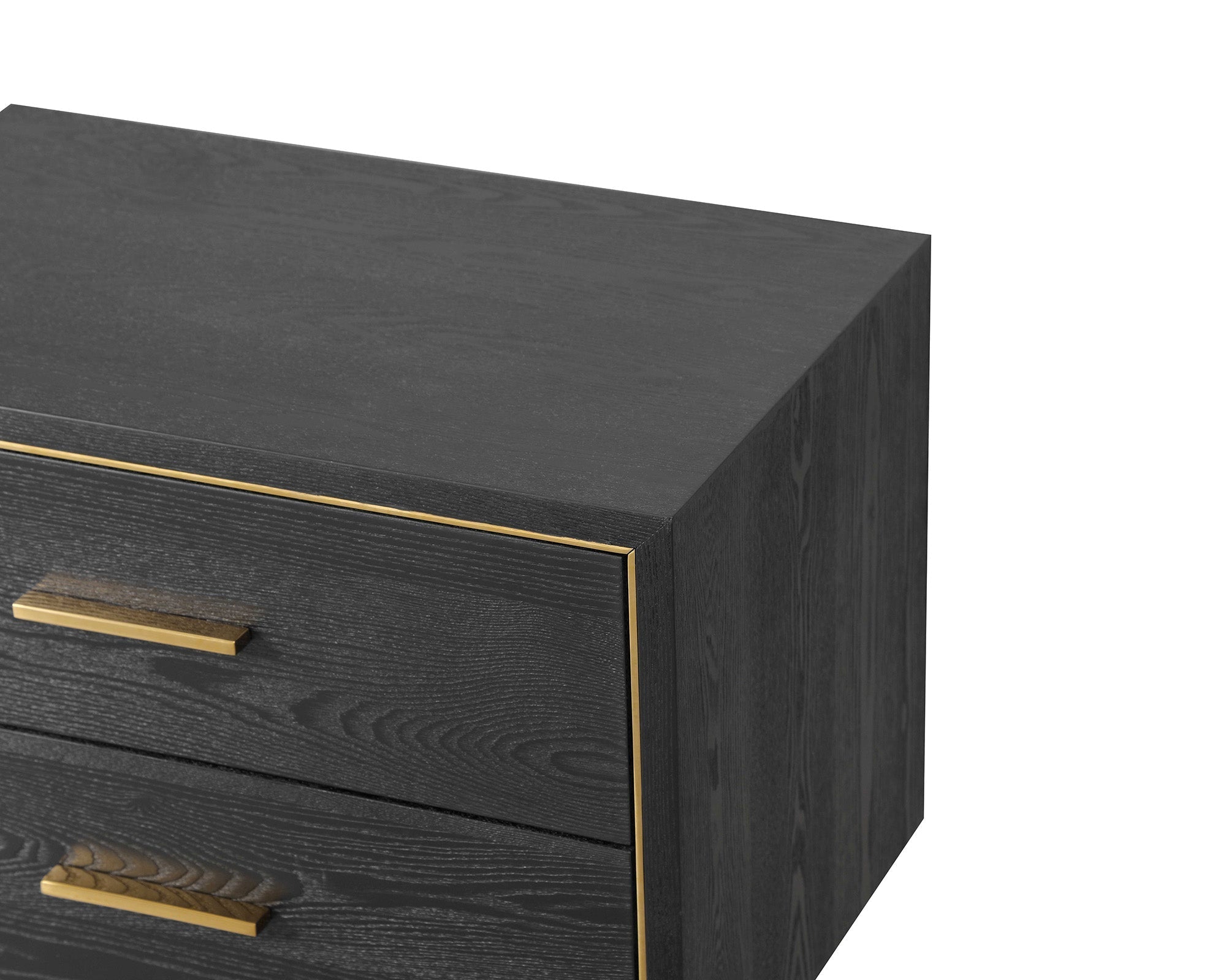 Tigur Bedside Table - Black Ash Wood