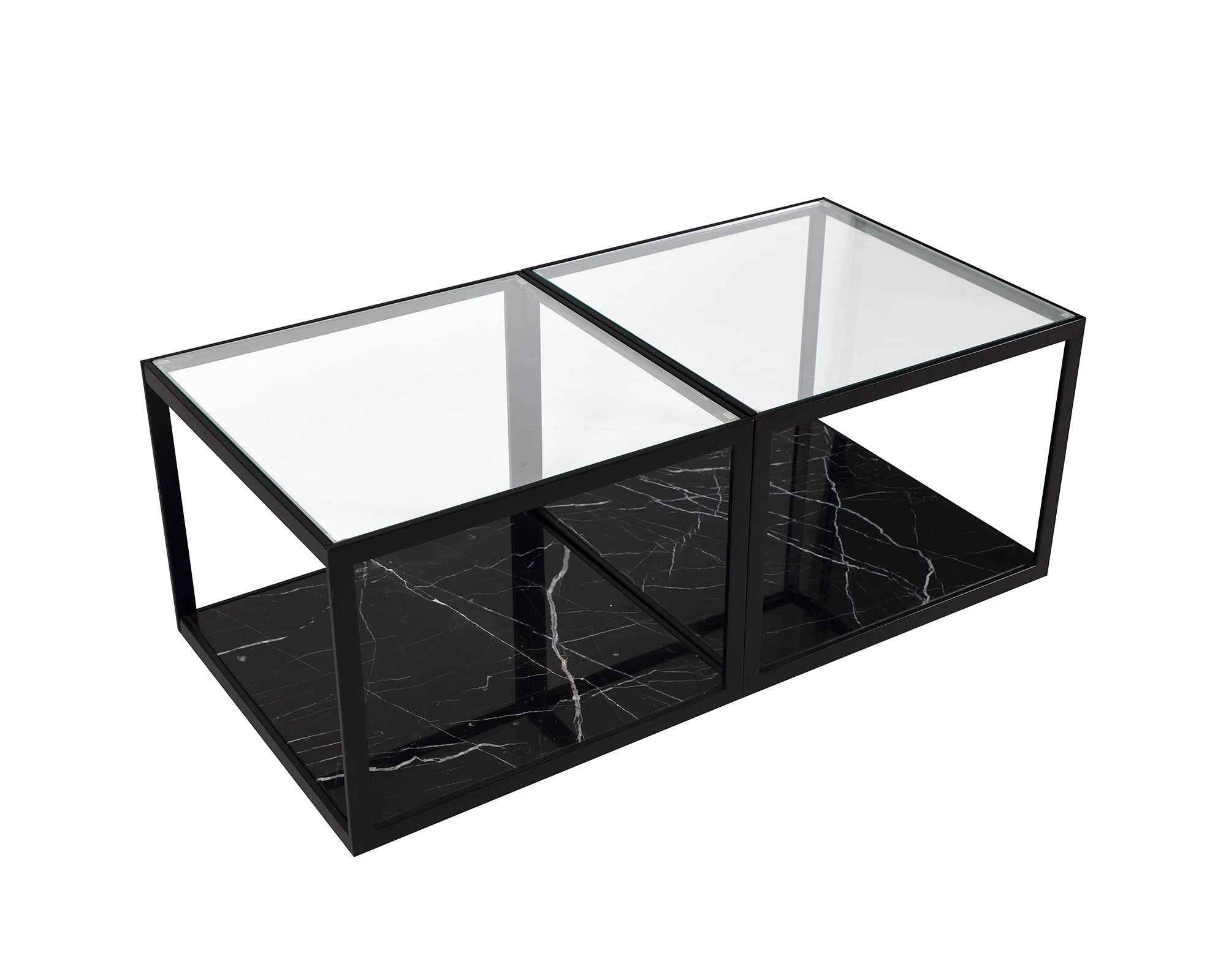 Tamon Coffee Table set of 2 - Black Marble