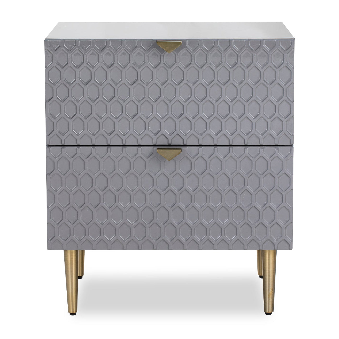 Bolero Grey High Gloss Bedside Table