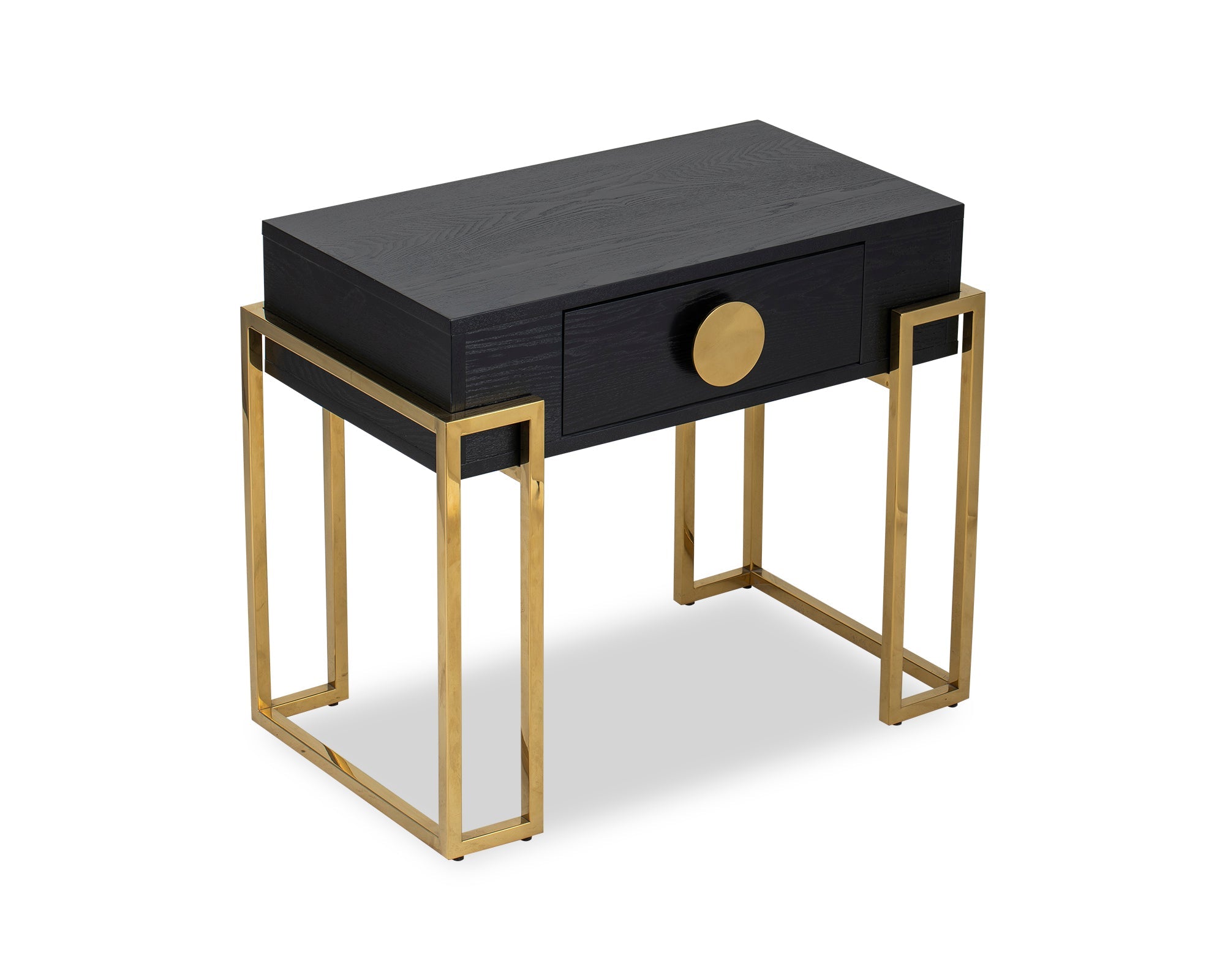Paradigm Bedside Table - Black Ash Wood
