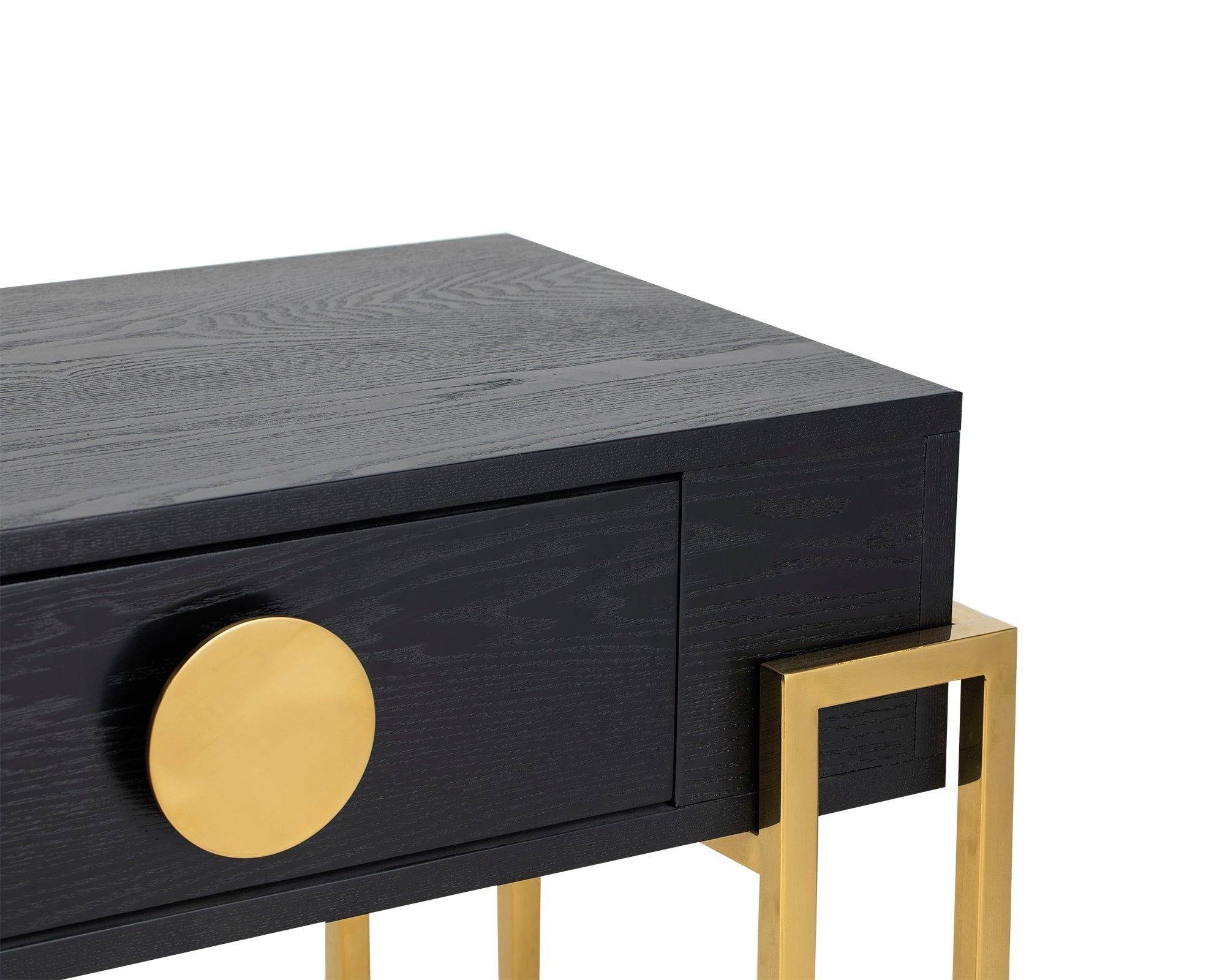 Paradigm Bedside Table - Black Ash Wood