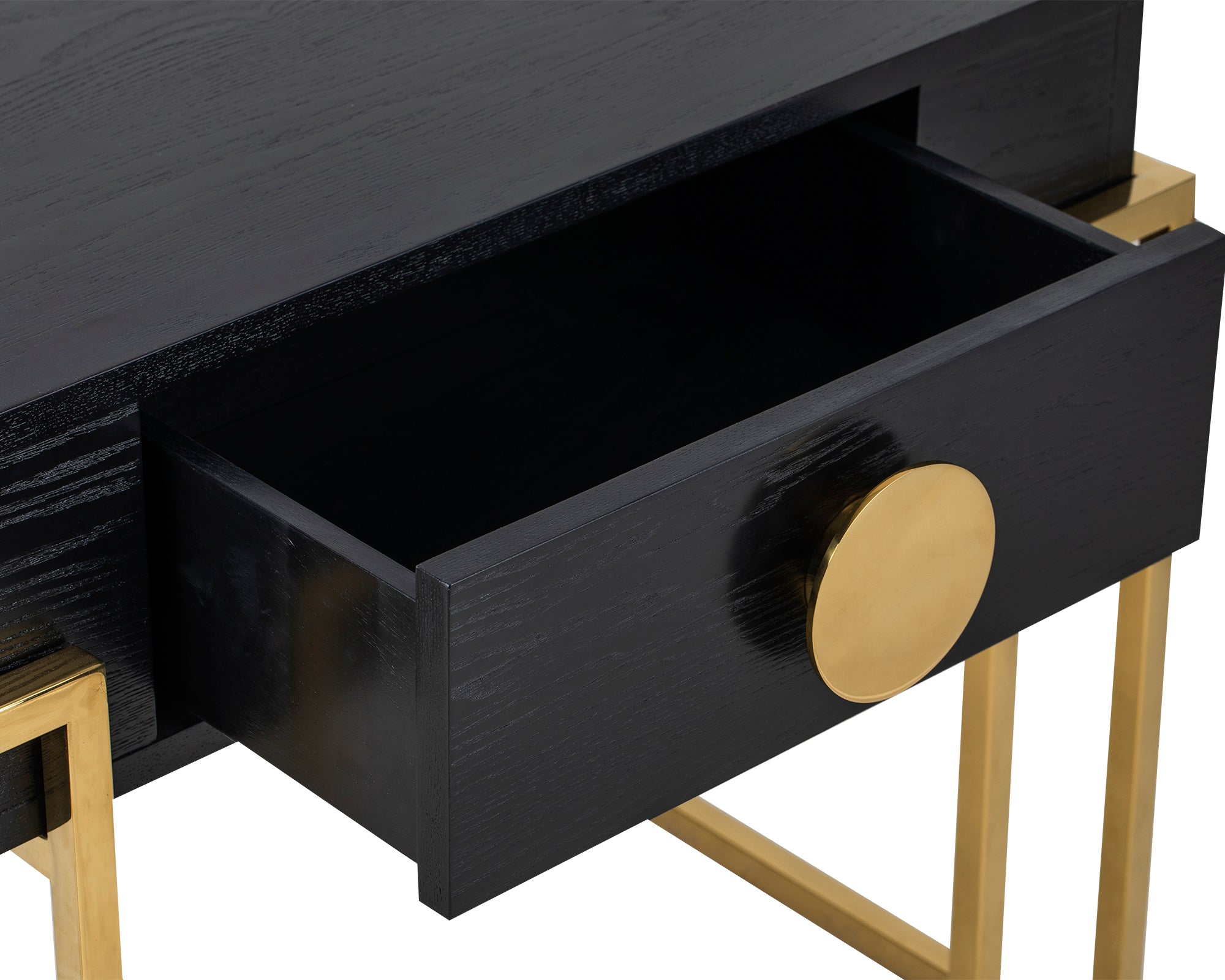 Paradigm Bedside Table - Black Ash Wood