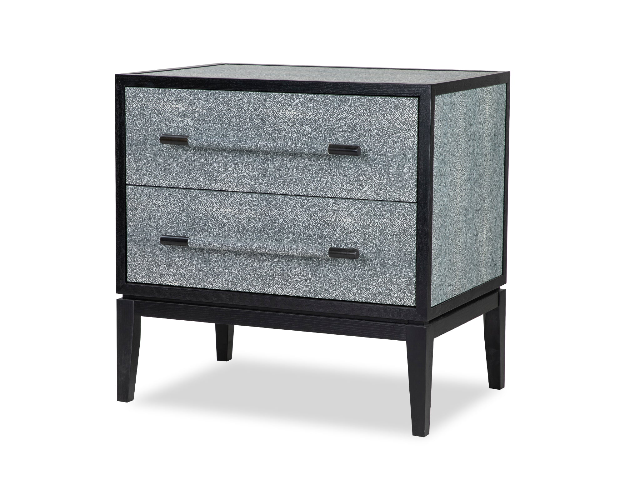 Bologna Bedside Table - Grey Faux Leather