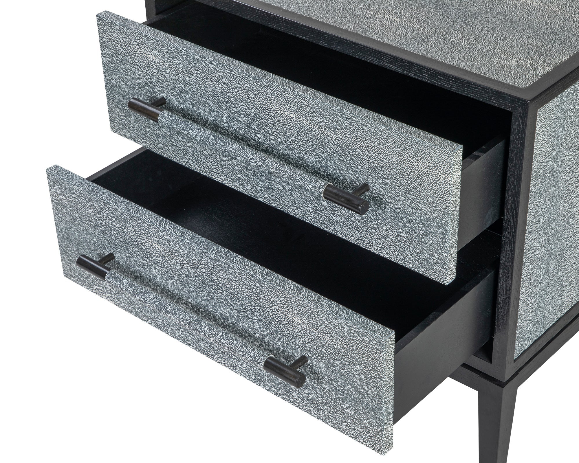 Bologna Bedside Table - Grey Faux Leather
